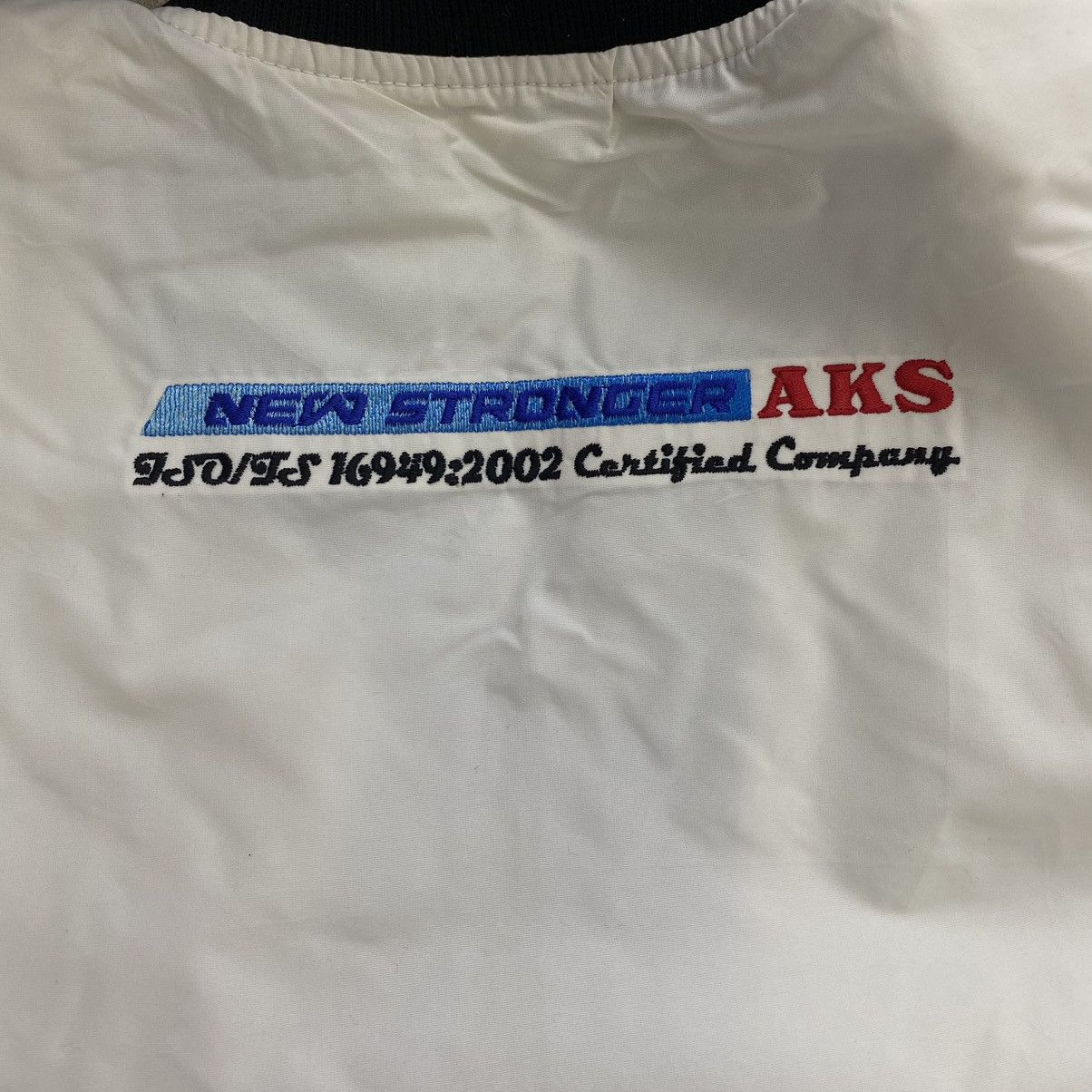Japanese Brand × Vintage Vintage AKS Japanese Brand Racing White Bomber Jacket Size US XL / EU 56 / 4 - 4 Thumbnail