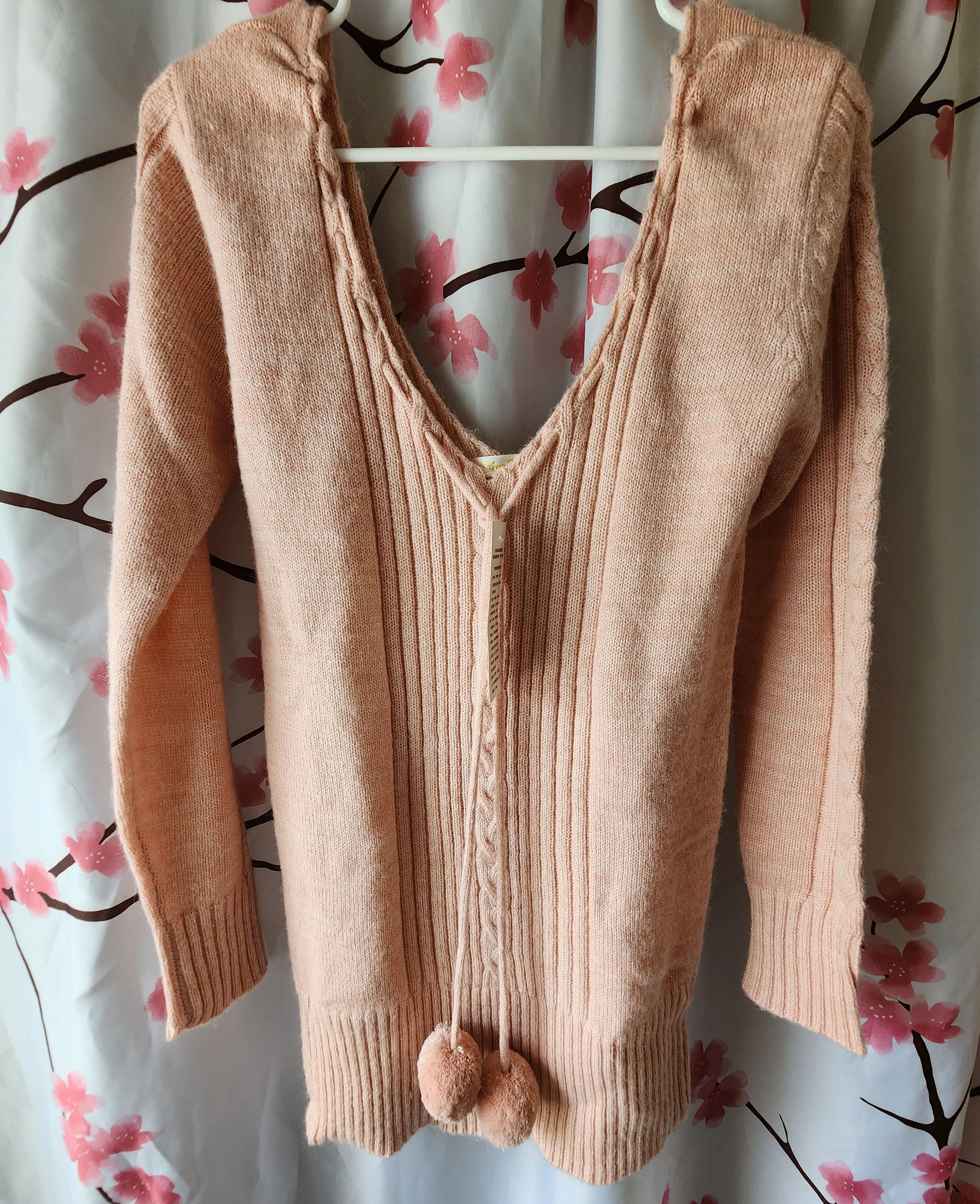 Other Tokyo Fashion Co Pink Sweater Tunic Dress Pom Pom S/M Size S / US 4 / IT 40 - 1 Preview