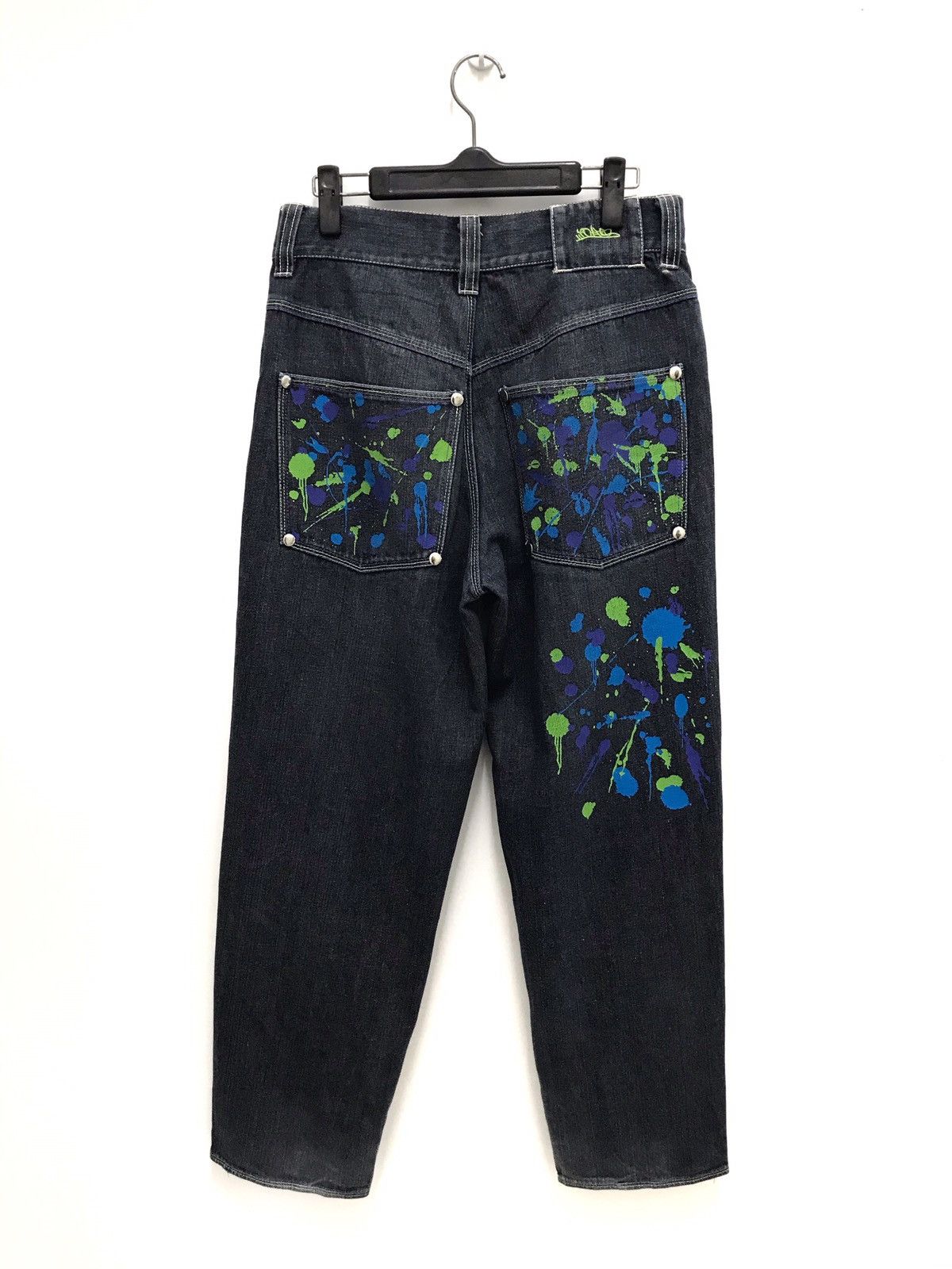 Japanese Brand Octopus Army Japan Paint Splatter Denim Jeans Size US 30 / EU 46 - 4 Thumbnail