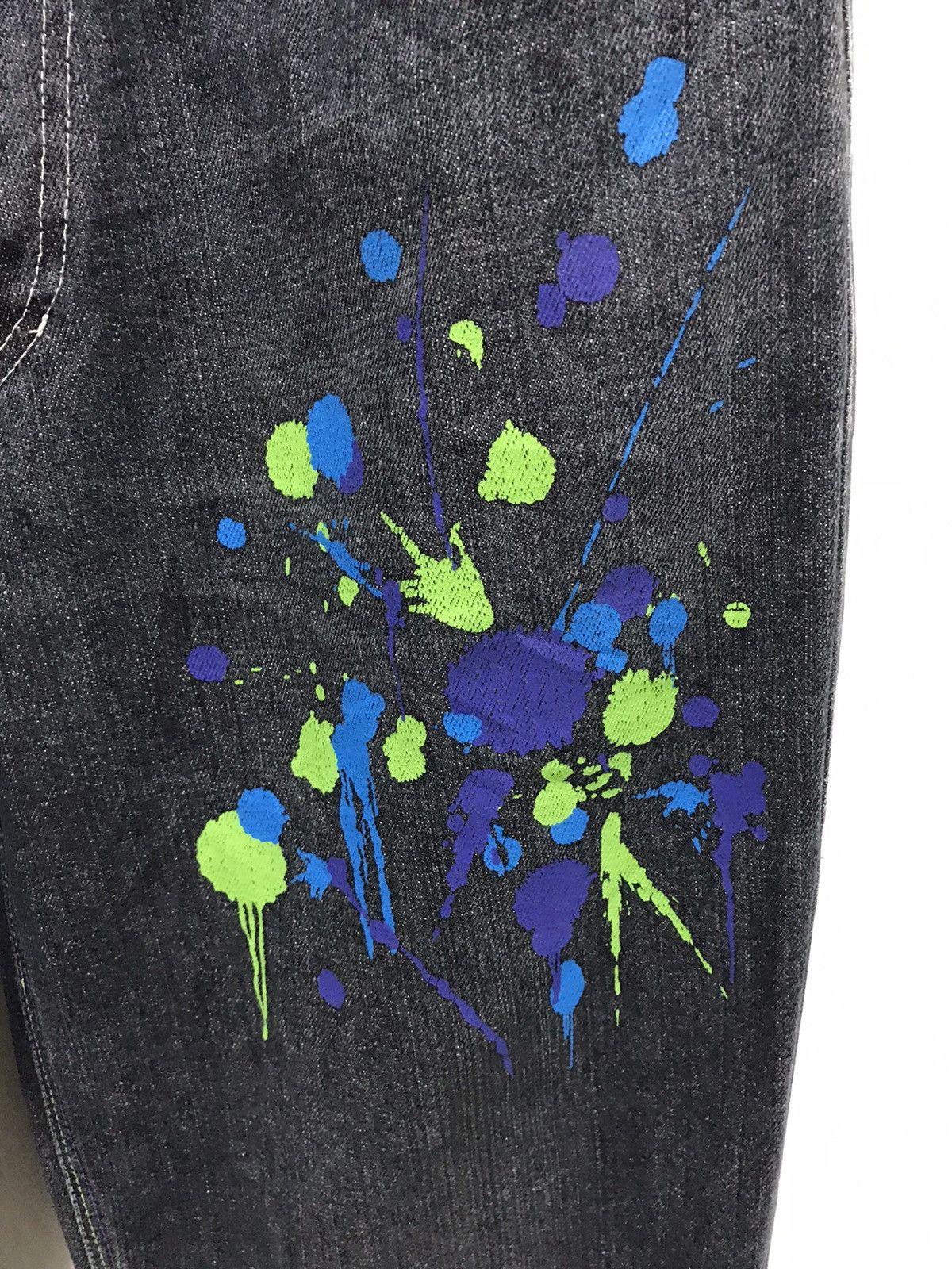 Japanese Brand Octopus Army Japan Paint Splatter Denim Jeans Size US 30 / EU 46 - 5 Thumbnail