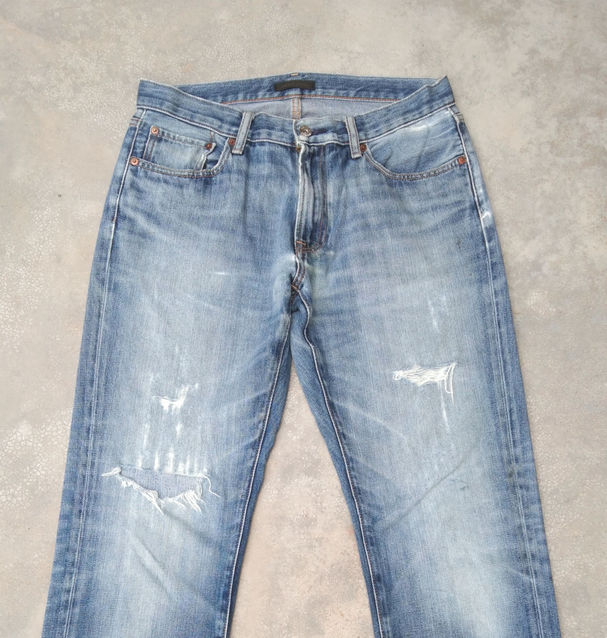 Japanese Brand Vintage Japanese Uniqlo Distressed Jeans 32x32 Size US 32 / EU 48 - 4 Thumbnail
