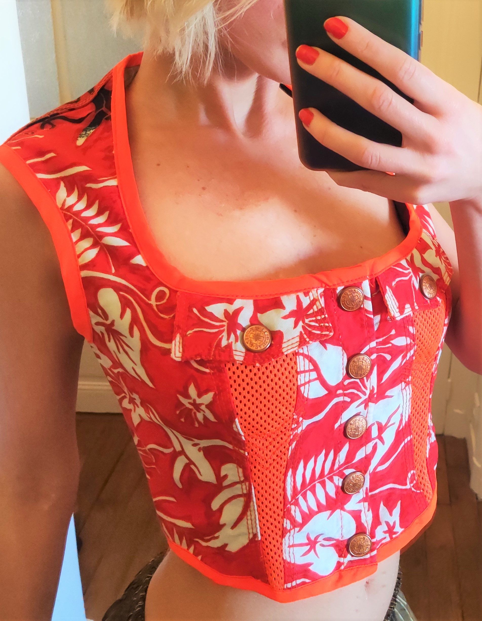 Jean Paul Gaultier Jean Paul Gaultier Tropical Vintage Corset Net Top Shirt Size US M / EU 48-50 / 2 - 12 Thumbnail