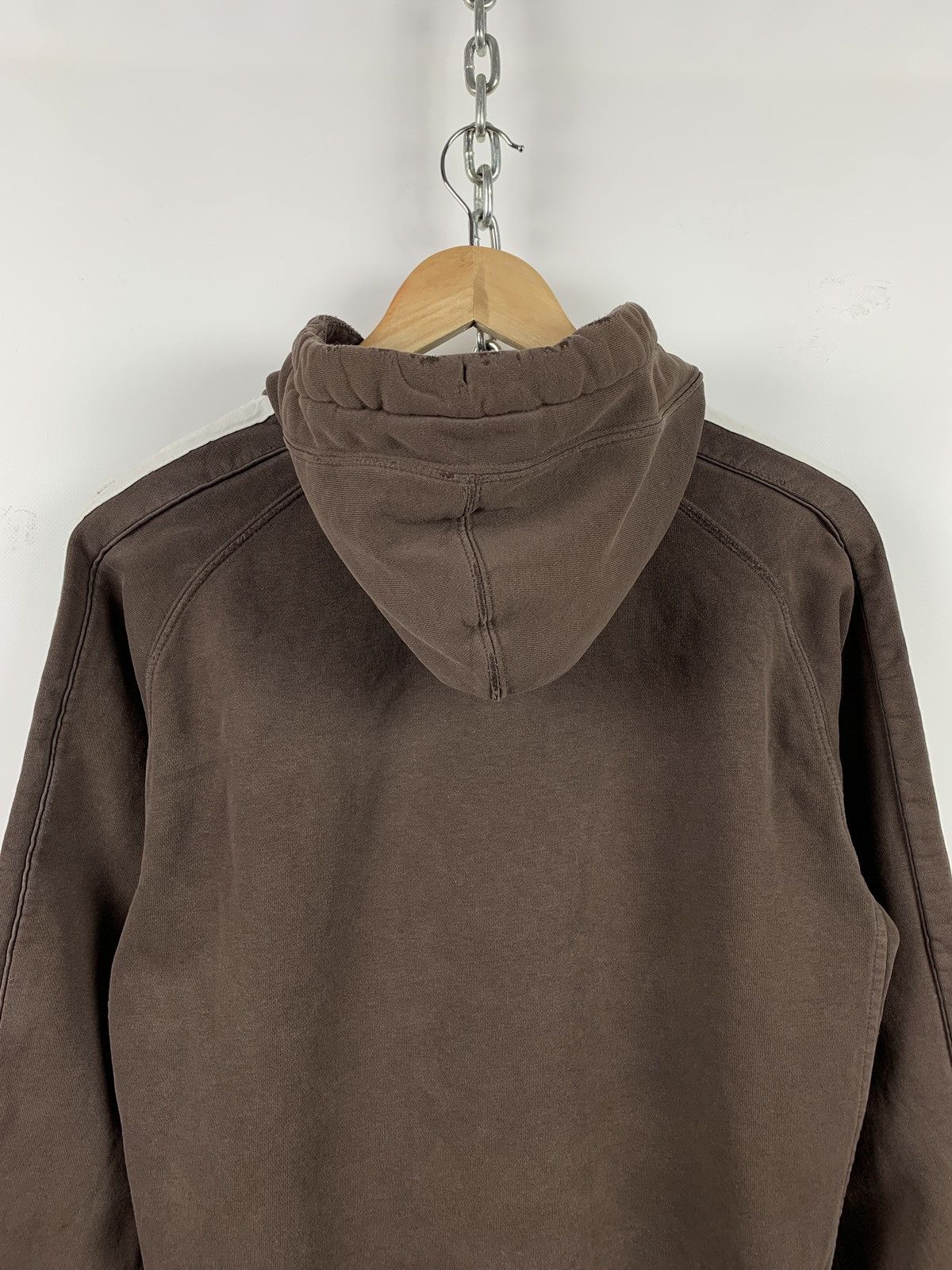 Nike Vintage Nike Big Logo Very Distressed Brown Hoodie Size US S / EU 44-46 / 1 - 17 Thumbnail