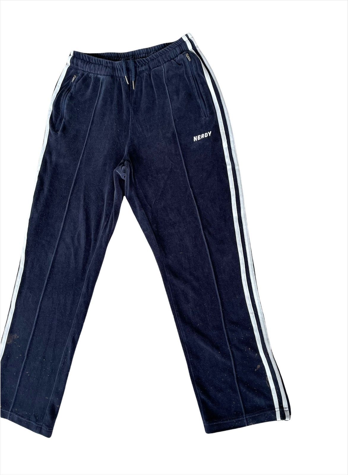 NERDY Japanese Brand Nerdy Velvet Track Pants Size US 31 - 2 Thumbnail