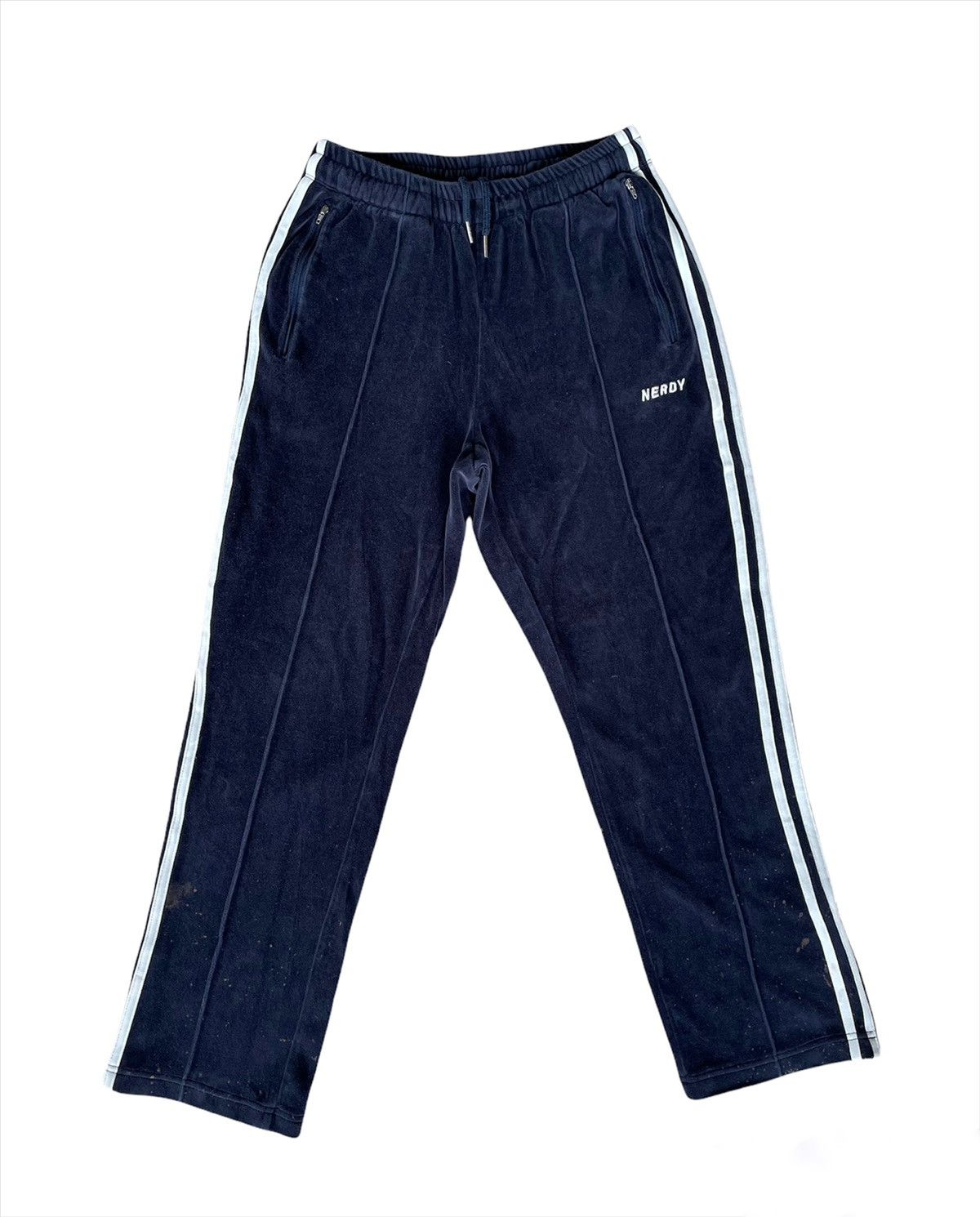 NERDY Japanese Brand Nerdy Velvet Track Pants Size US 31 - 1 Thumbnail