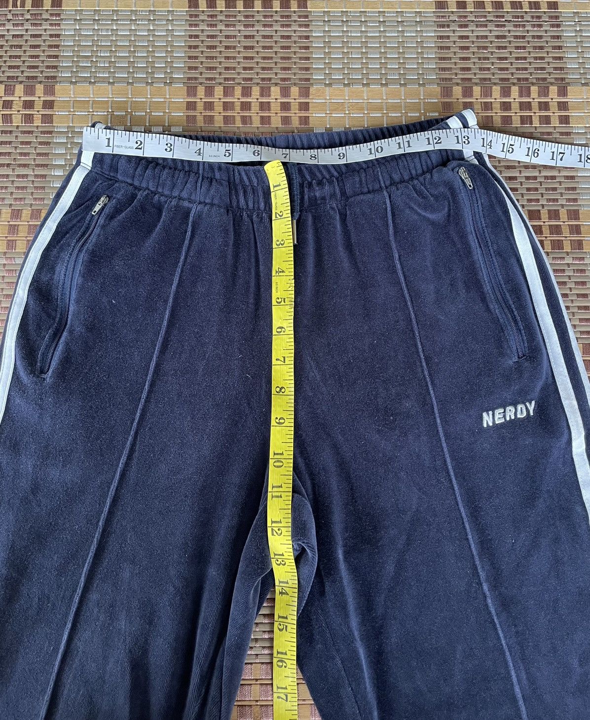 NERDY Japanese Brand Nerdy Velvet Track Pants Size US 31 - 11 Thumbnail