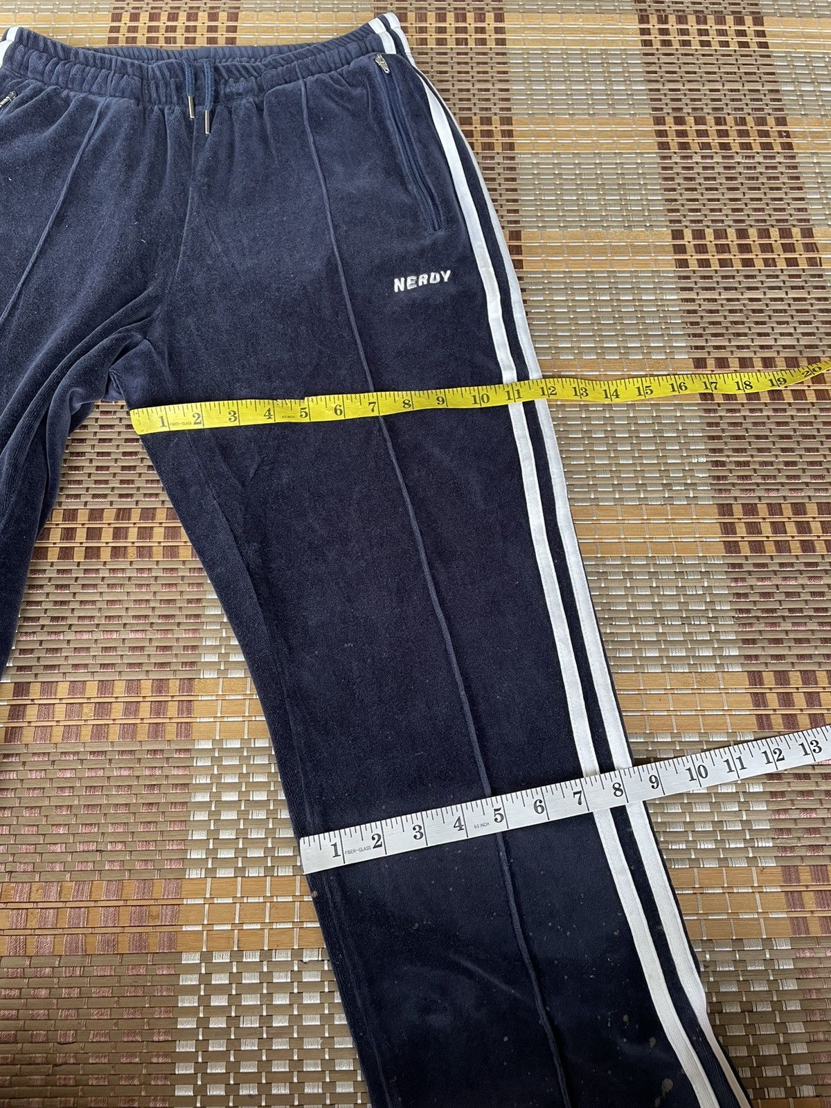 NERDY Japanese Brand Nerdy Velvet Track Pants Size US 31 - 12 Thumbnail