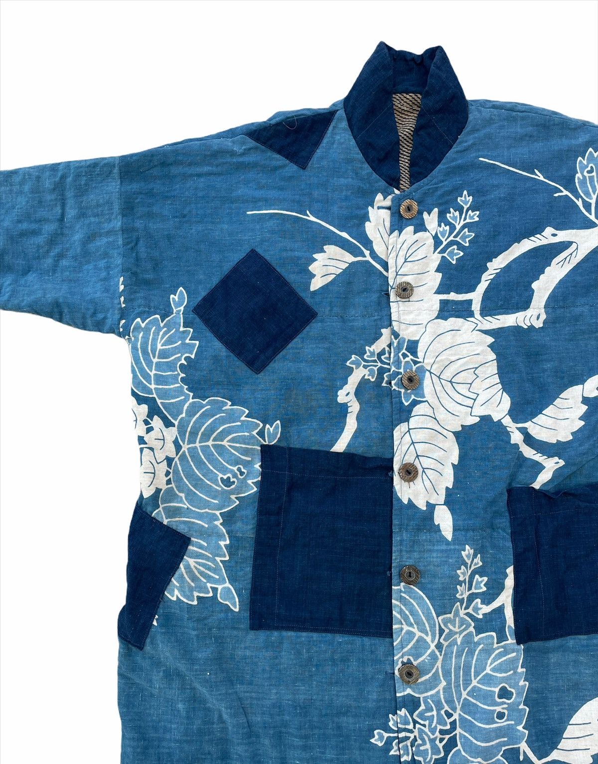 Vintage Vintage Japanese Indigo Phoenix Design Patchwork Boro Kimono Size US L / EU 52-54 / 3 - 8 Thumbnail