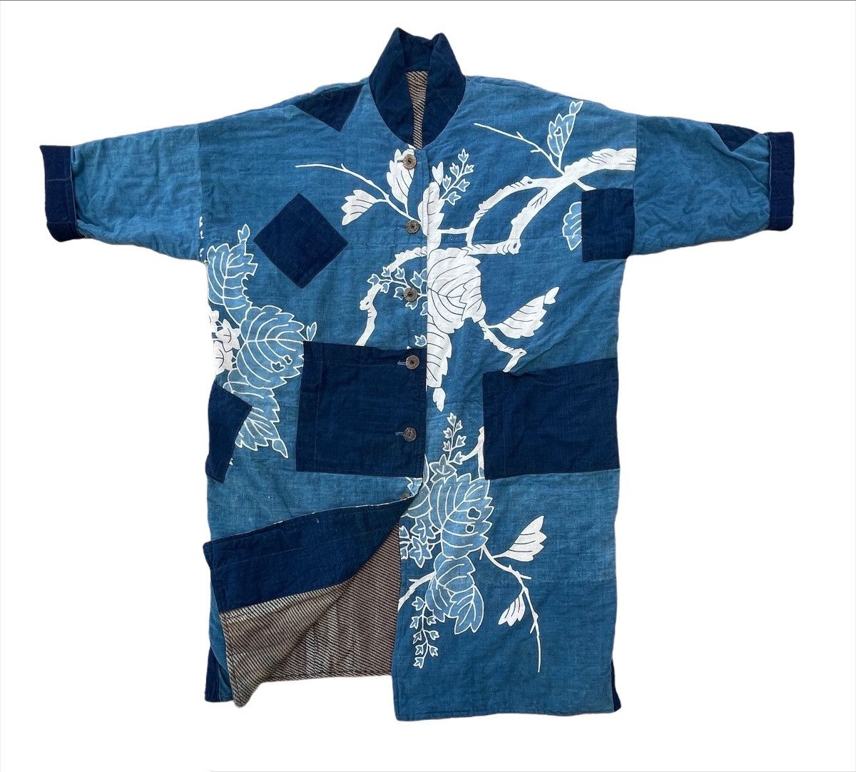 Vintage Vintage Japanese Indigo Phoenix Design Patchwork Boro Kimono Size US L / EU 52-54 / 3 - 5 Thumbnail