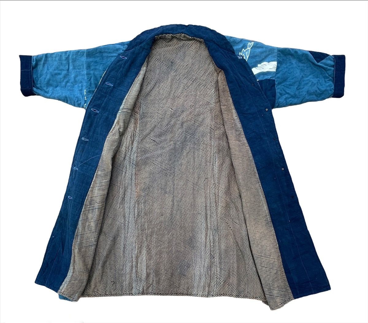 Vintage Vintage Japanese Indigo Phoenix Design Patchwork Boro Kimono Size US L / EU 52-54 / 3 - 4 Thumbnail