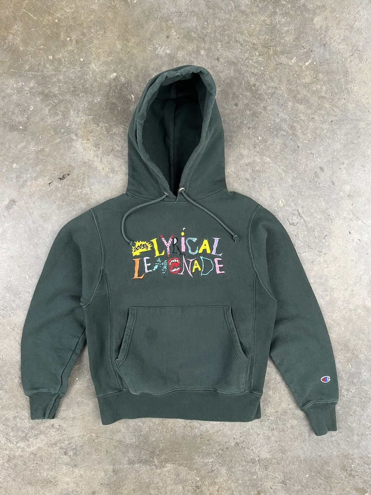 Lyrical Lemonade Lyrical Lemonade 2013 Letters Forest Green Champion Hoodie Grailed