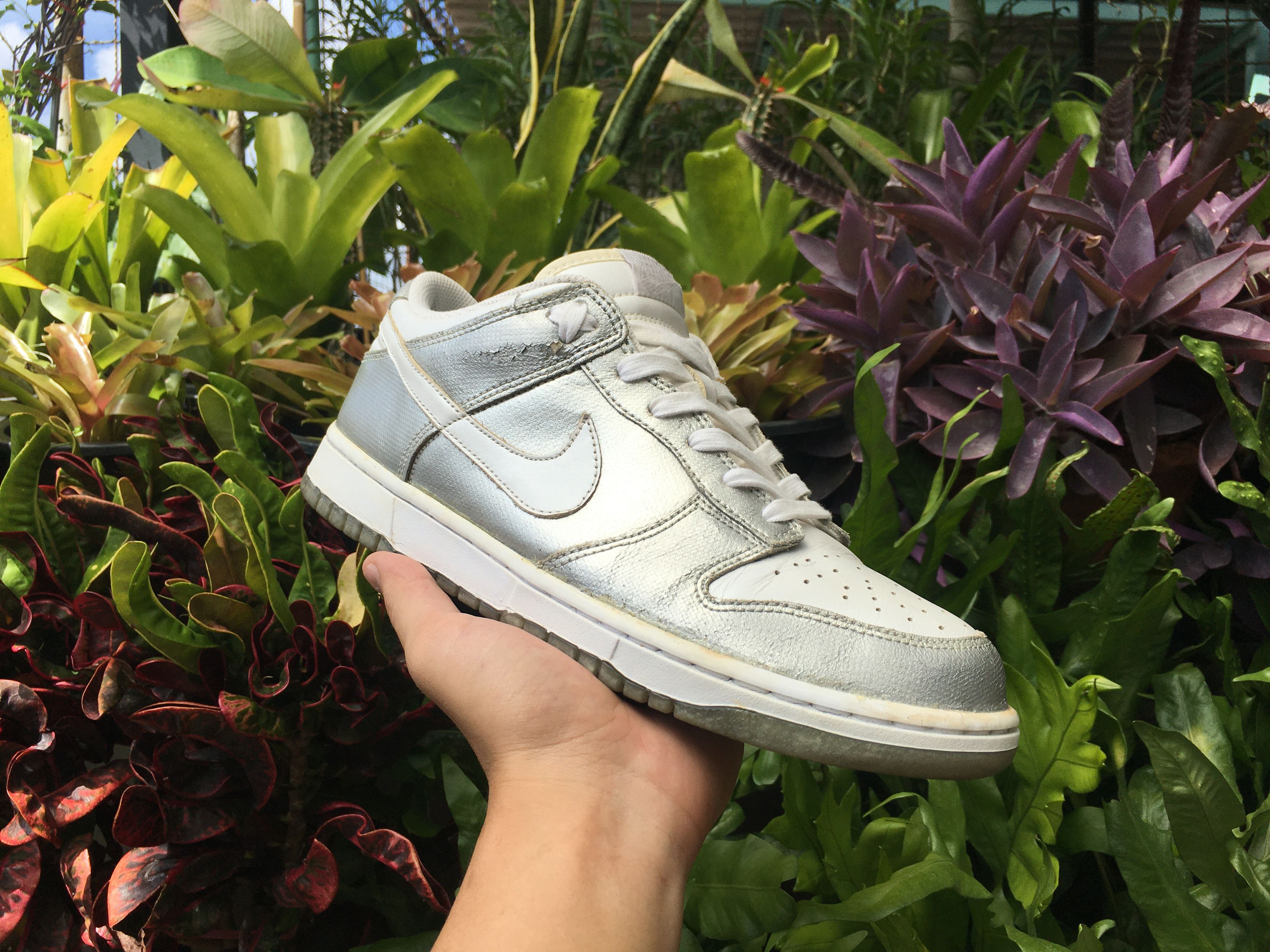 🔥 Rare Nike Dunk Low Metallic Silver 2006 WMNS