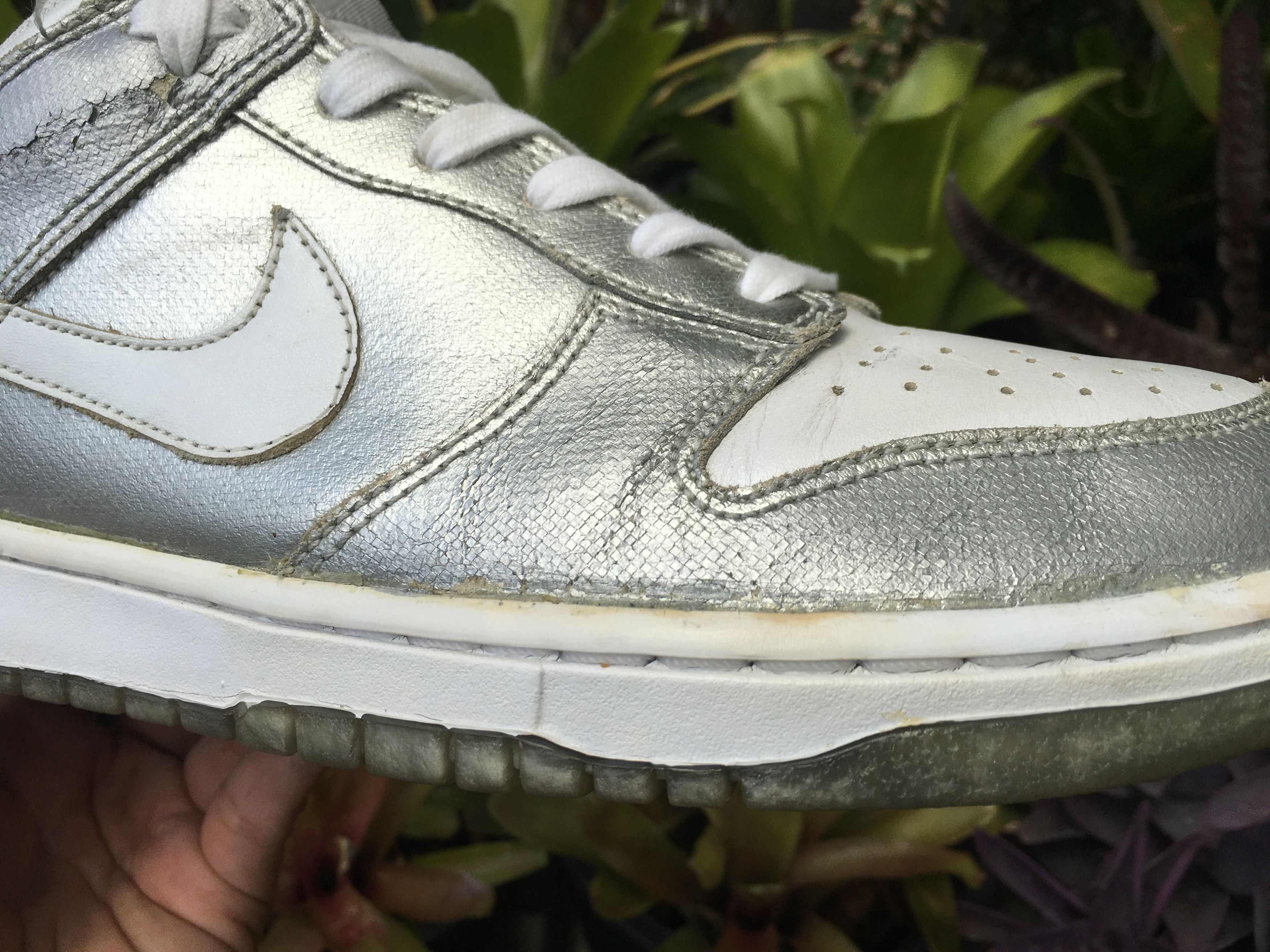 Nike 🔥 Rare Nike Dunk Low Metallic Silver 2006 WMNS Size US 10.5 / IT 40.5 - 21 Thumbnail
