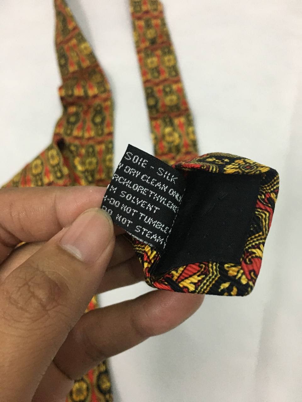 Versace Gianni Versace Medusa Gold Silk Tie Size ONE SIZE - 6 Thumbnail