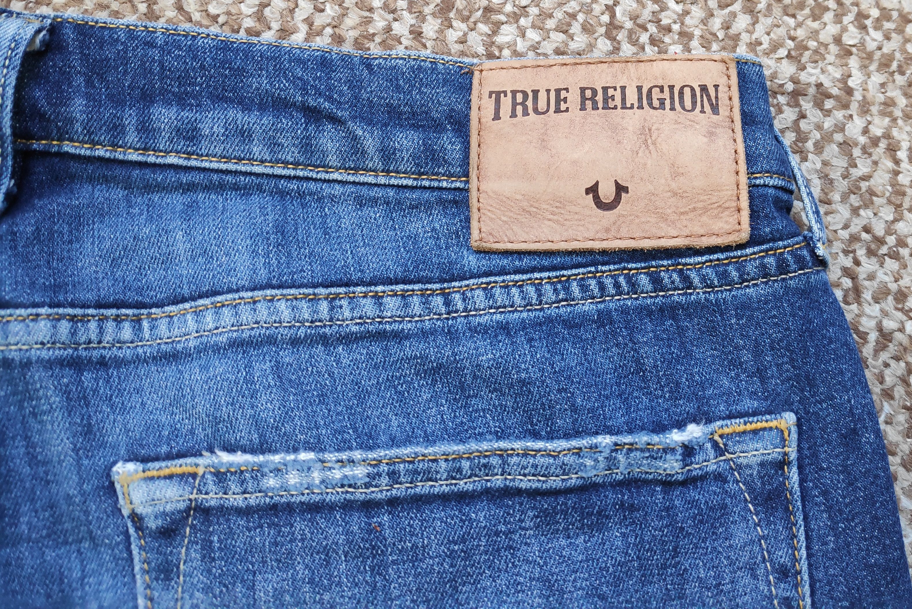True Religion True Religion Distressed Rocco Relaxed Skinny Denim Jeans Size US 34 / EU 50 - 6 Thumbnail