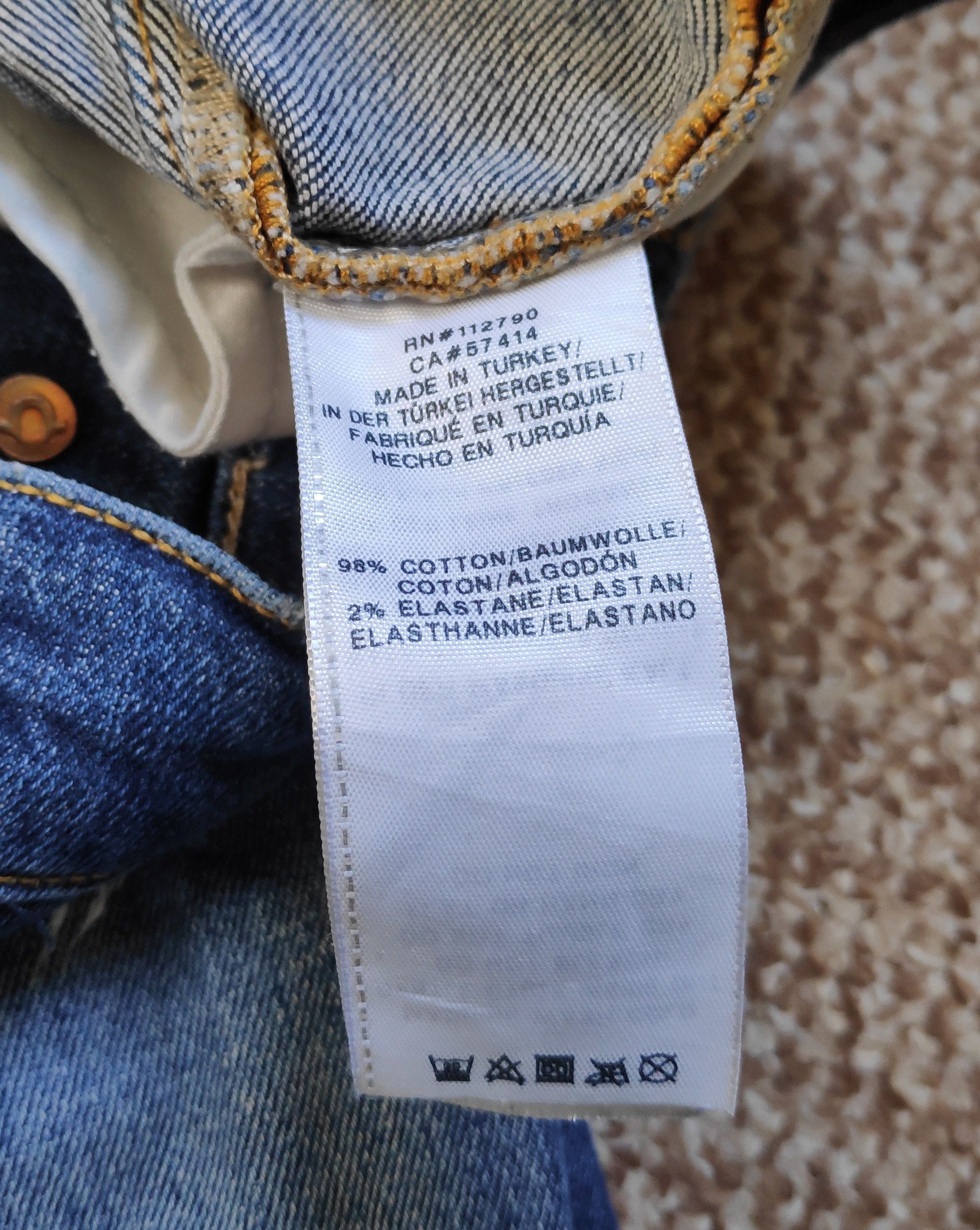 True Religion True Religion Distressed Rocco Relaxed Skinny Denim Jeans Size US 34 / EU 50 - 11 Thumbnail