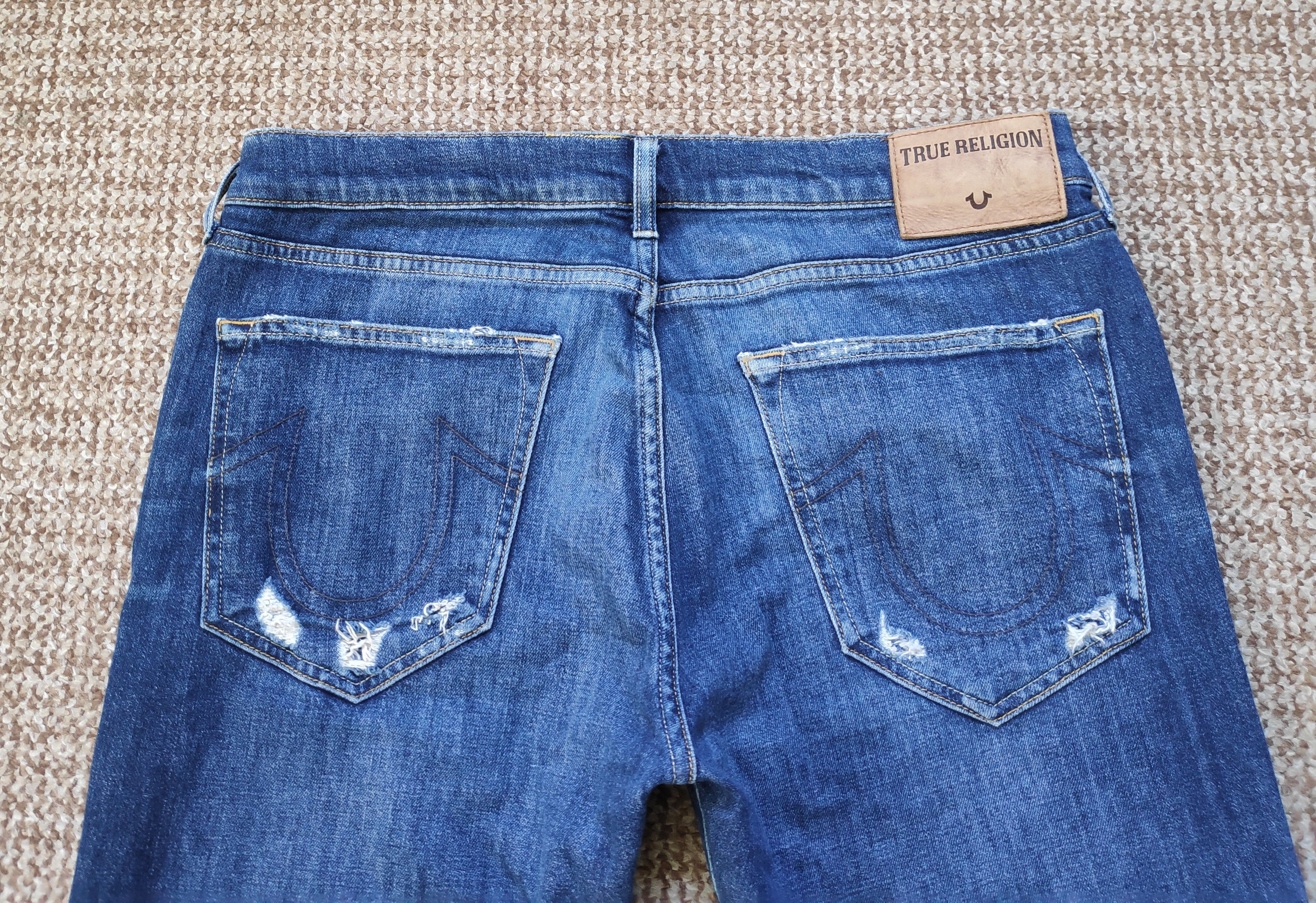 True Religion True Religion Distressed Rocco Relaxed Skinny Denim Jeans Size US 34 / EU 50 - 5 Thumbnail