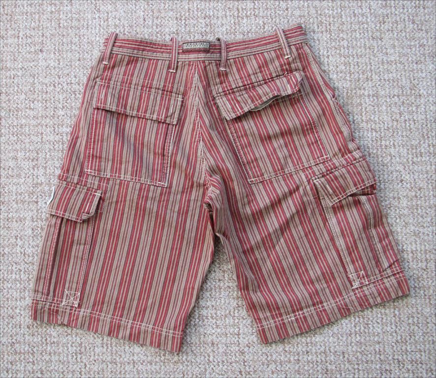 Napapijri × Vintage Vintage Napapijri Stripe Cotton Cargo Shorts size 48 - M Size US 32 / EU 48 - 2 Thumbnail