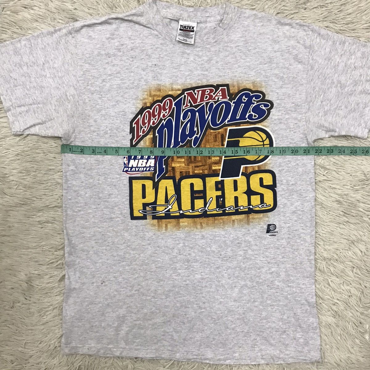NBA × Tultex × Vintage Vintage 90s Playoffs Pacers Nba Tshirt Size US L / EU 52-54 / 3 - 9 Thumbnail