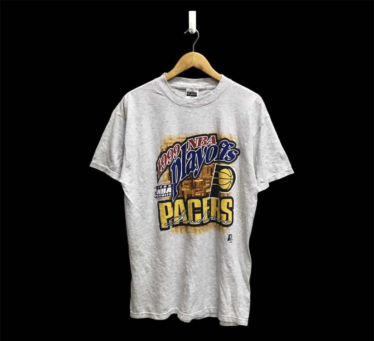 NBA × Tultex × Vintage Vintage 90s Playoffs Pacers Nba Tshirt Size US L / EU 52-54 / 3 - 1 Thumbnail