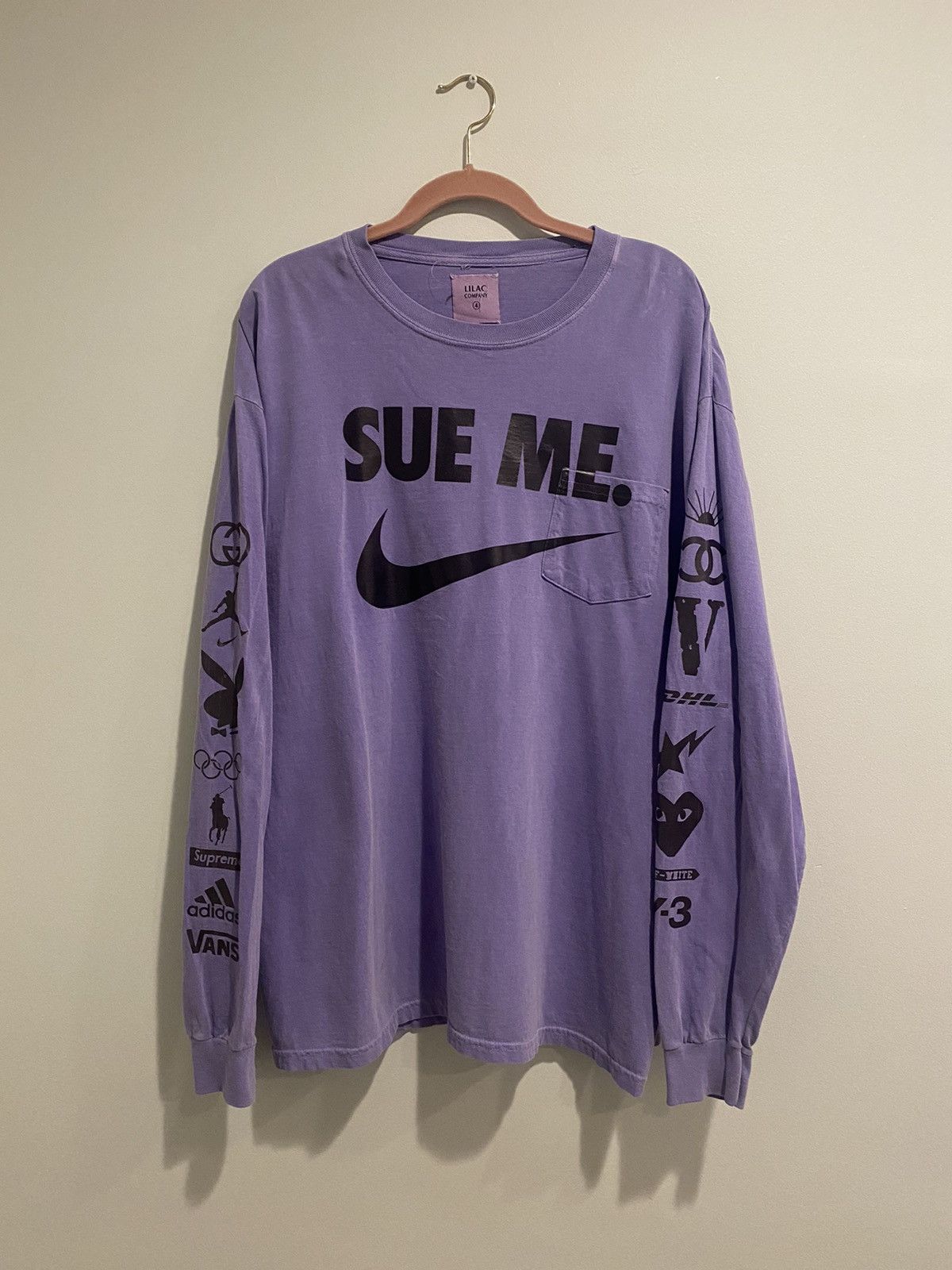 Other Stickie213 x Lilac Company Sue Me Long Sleeve Pocket T-shirt Size US XL / EU 56 / 4 - 1 Thumbnail