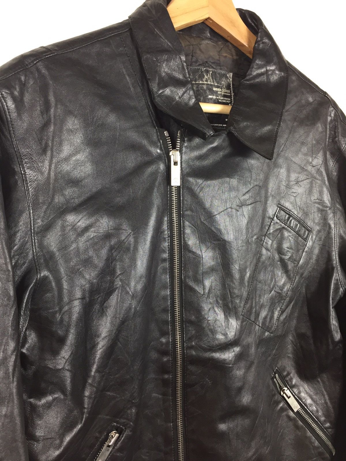 Jun Takahashi × Undercover Undercover Leather Jacket 00-01 Autumn Winter. J086 Size US M / EU 48-50 / 2 - 6 Thumbnail