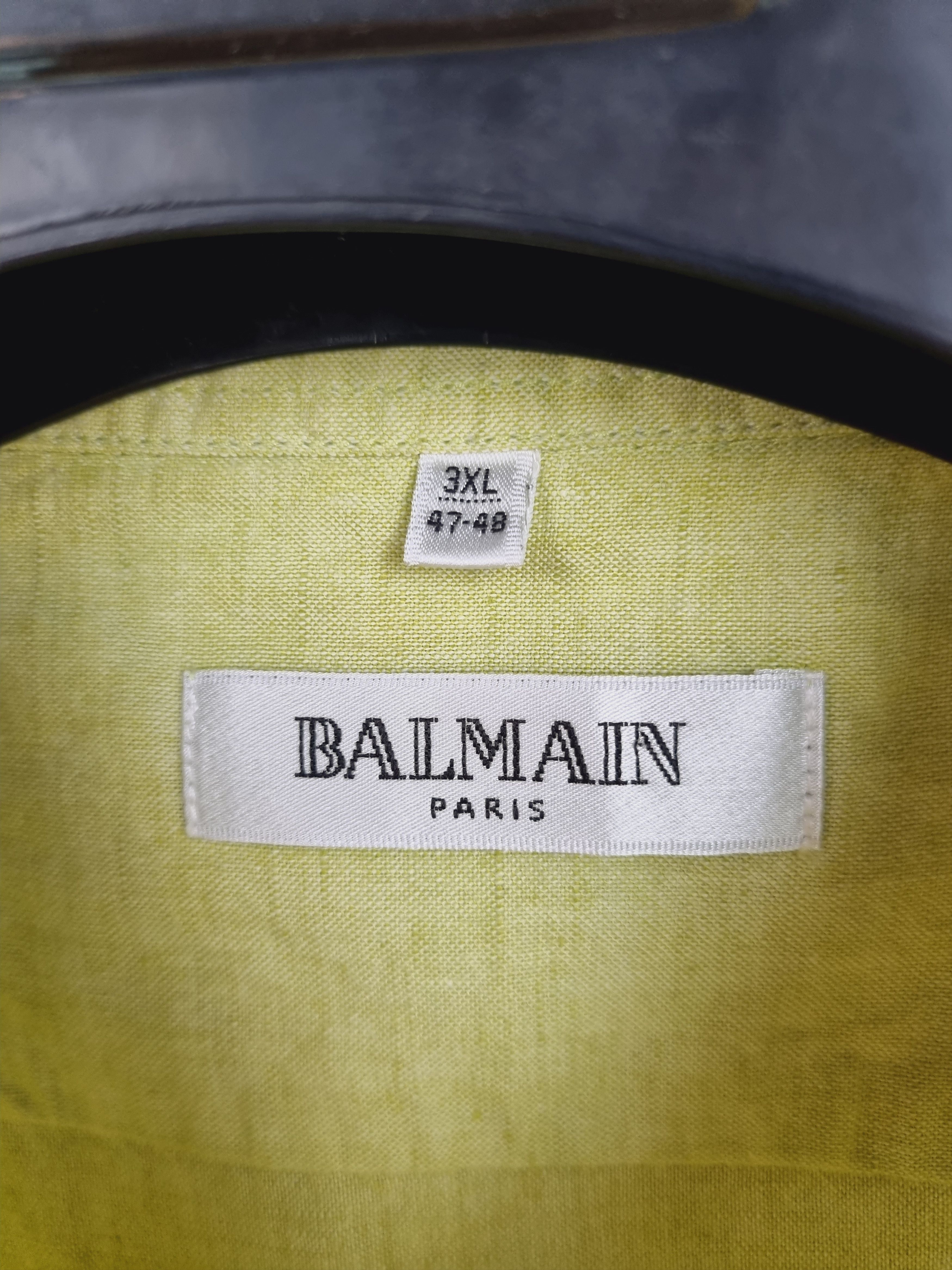 Balmain × Vintage 90s Rare Linen BALMAIN Beautiful Shirt Size US XXL / EU 58 / 5 - 9 Thumbnail