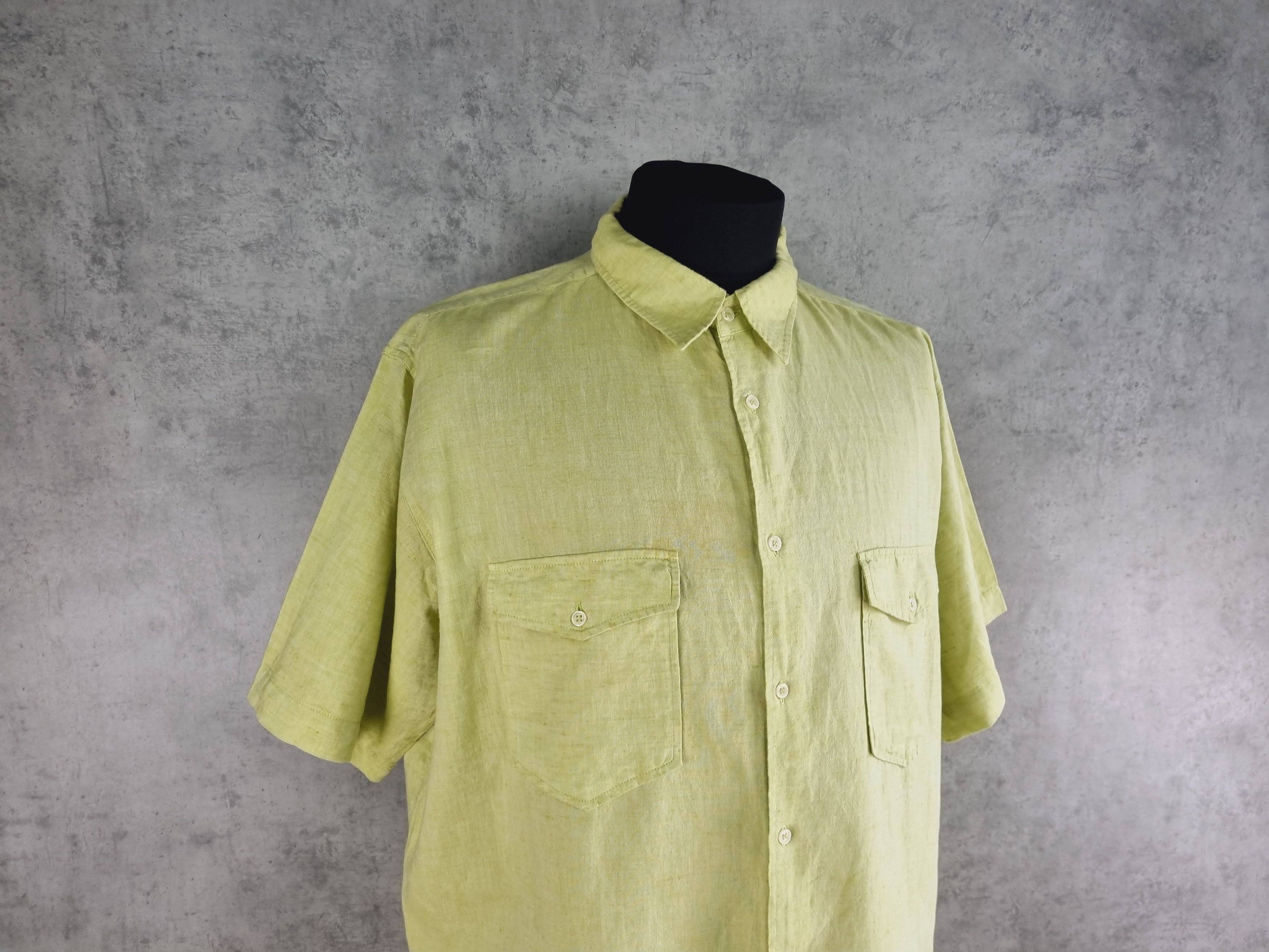 Balmain × Vintage 90s Rare Linen BALMAIN Beautiful Shirt Size US XXL / EU 58 / 5 - 4 Thumbnail