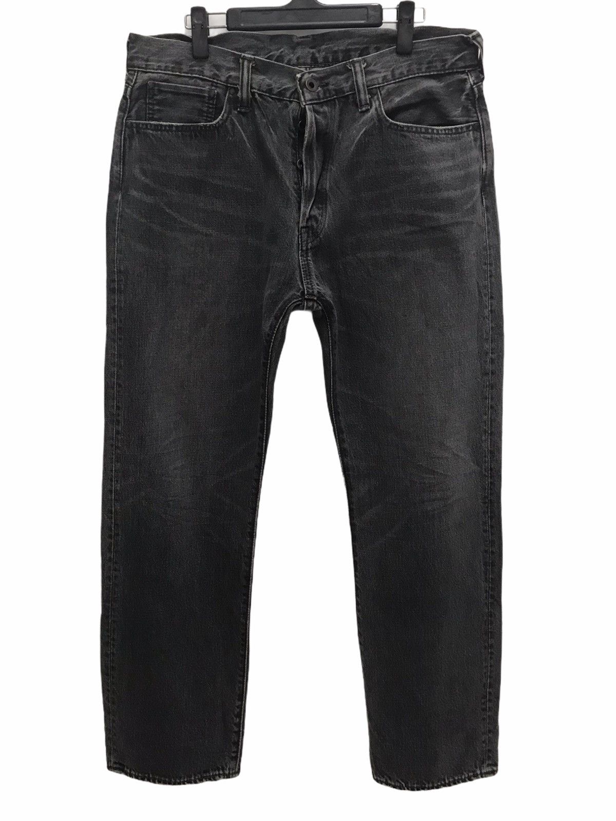 Bru Na Boinne Japan Black Grey Distressed Denim Jeans