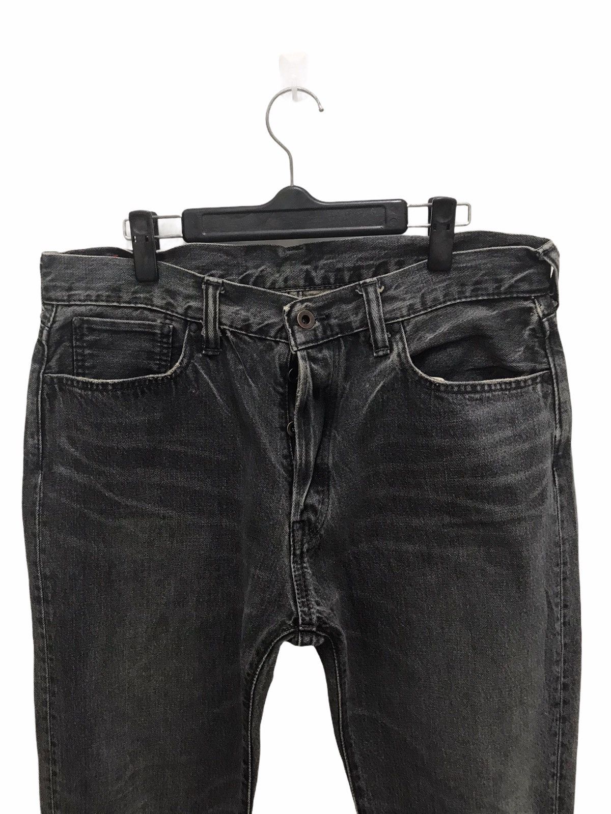 BRU NA BOINNE Bru Na Boinne Japan Black Grey Distressed Denim Jeans Size US 32 / EU 48 - 2 Thumbnail