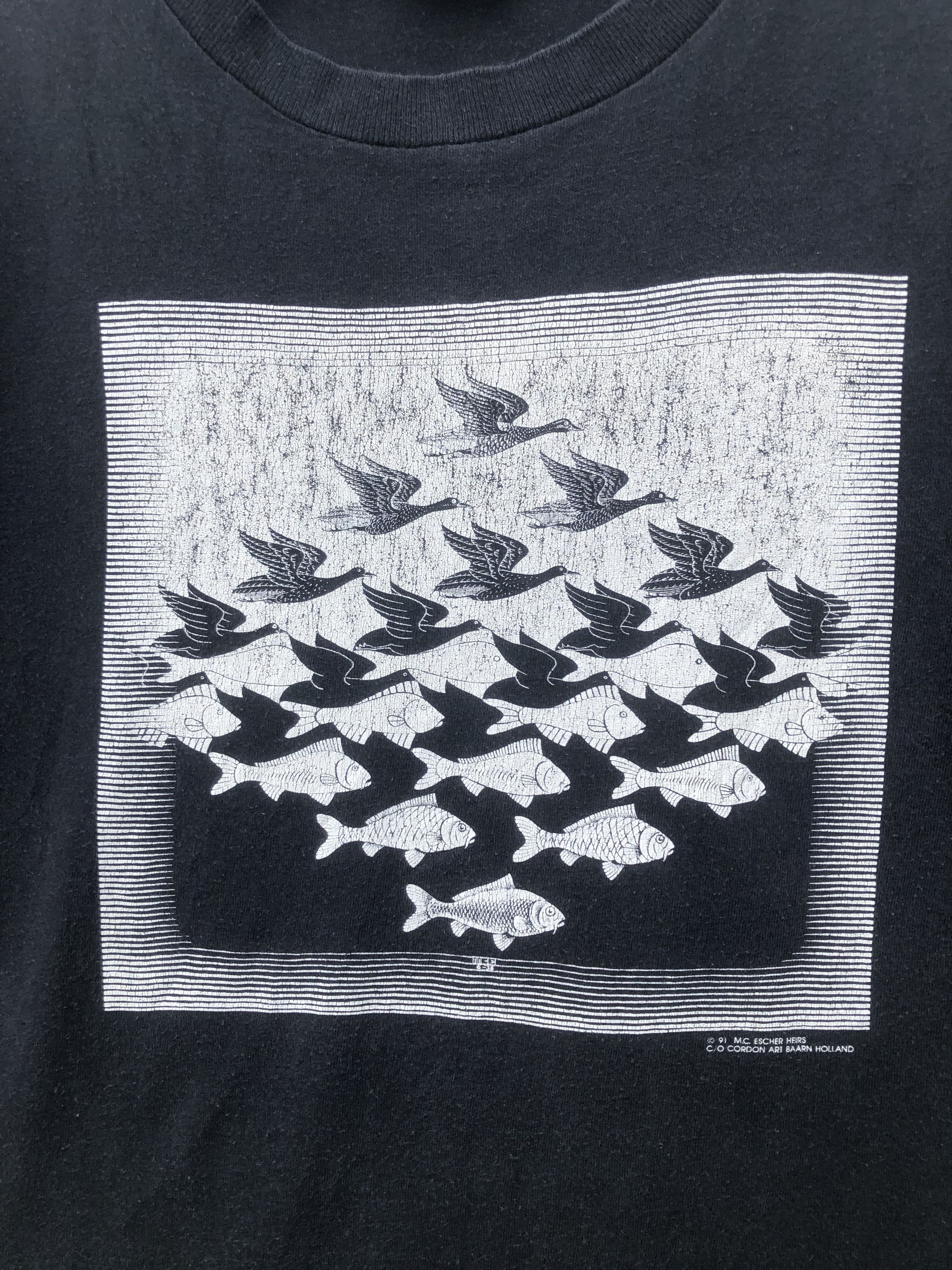 Vintage RARE🔥VINTAGE 1991 M.C. ESCHER ART SINGLE STITCH TEE Size US XL / EU 56 / 4 - 3 Thumbnail