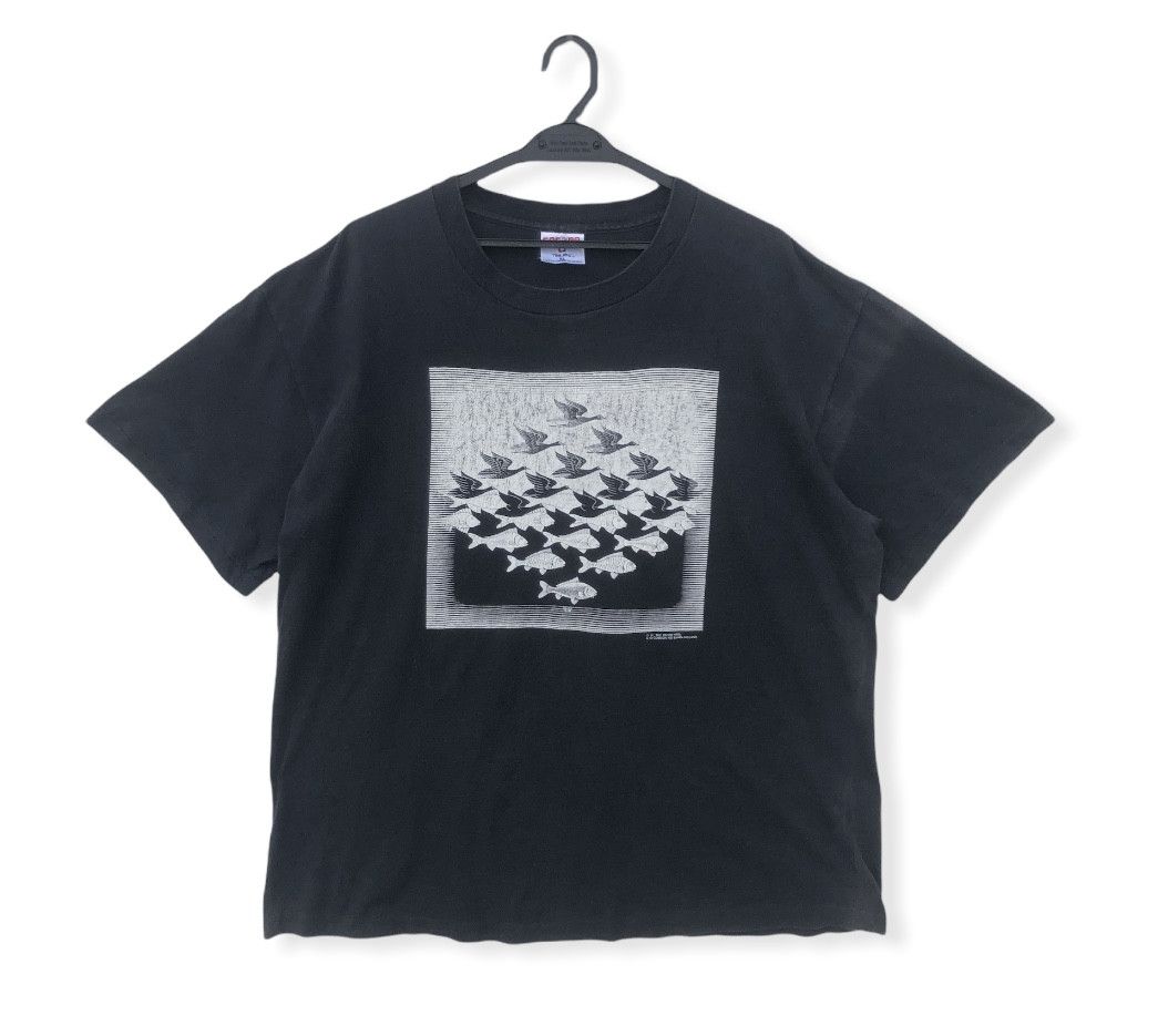 Vintage RARE🔥VINTAGE 1991 M.C. ESCHER ART SINGLE STITCH TEE Size US XL / EU 56 / 4 - 1 Thumbnail