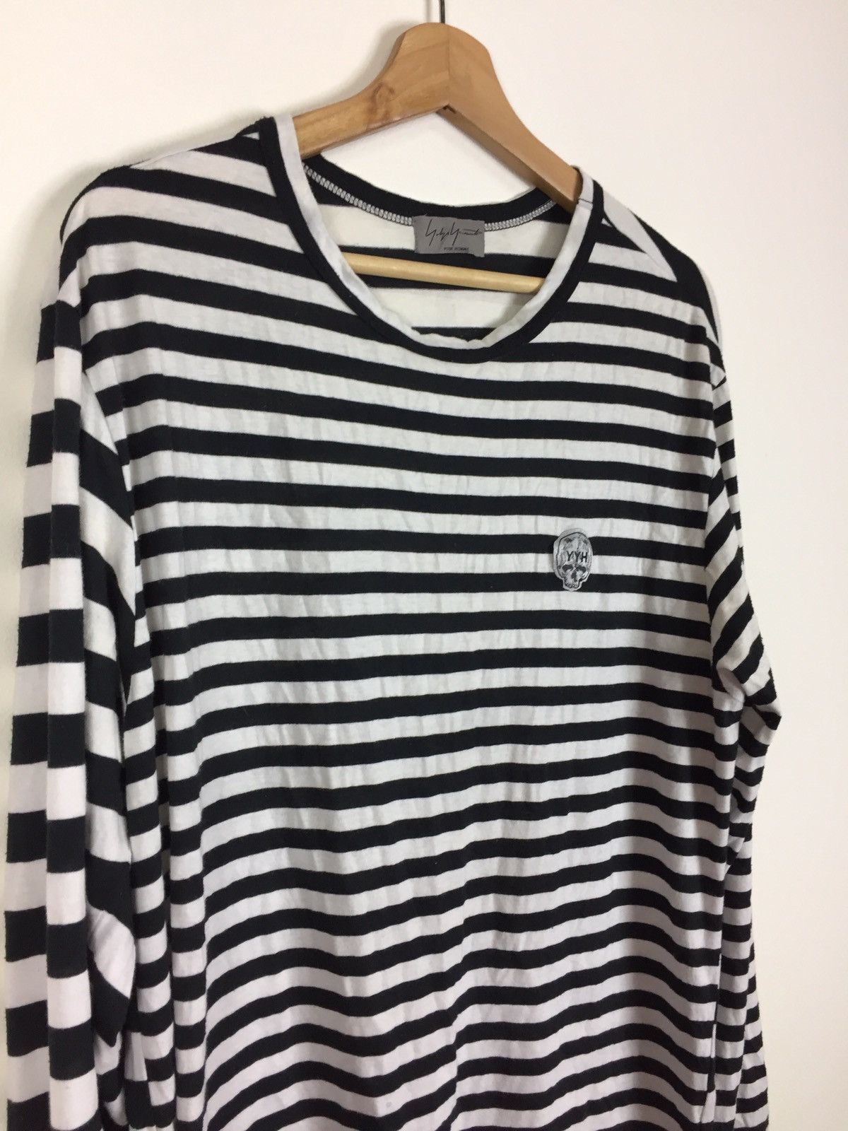 Yohji Yamamoto Yohji Yamamoto Pour Homme Stripe Skull Logo Size US L / EU 52-54 / 3 - 6 Thumbnail