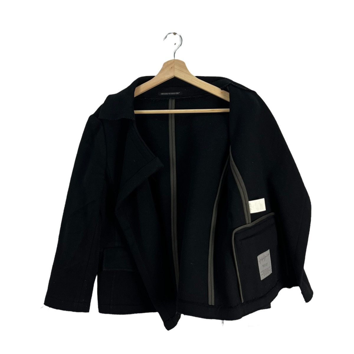 Yohji Yamamoto RUNWAY AUTUMN WINTER WOOL JACKET SIGNATURE YOHJI YAMAMOTO Size US M / EU 48-50 / 2 - 2 Thumbnail