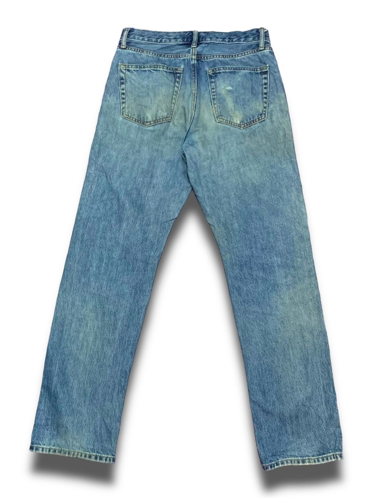 Japanese Brand × Uniqlo Vintage Y2K Jun Takahashi Kaihara Distressed Jeans Size US 29 - 2 Thumbnail