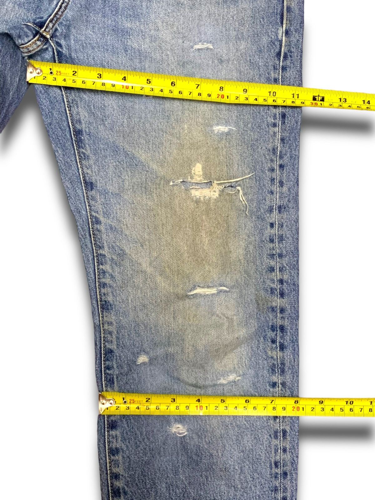 Japanese Brand × Uniqlo Vintage Y2K Jun Takahashi Kaihara Distressed Jeans Size US 29 - 13 Thumbnail