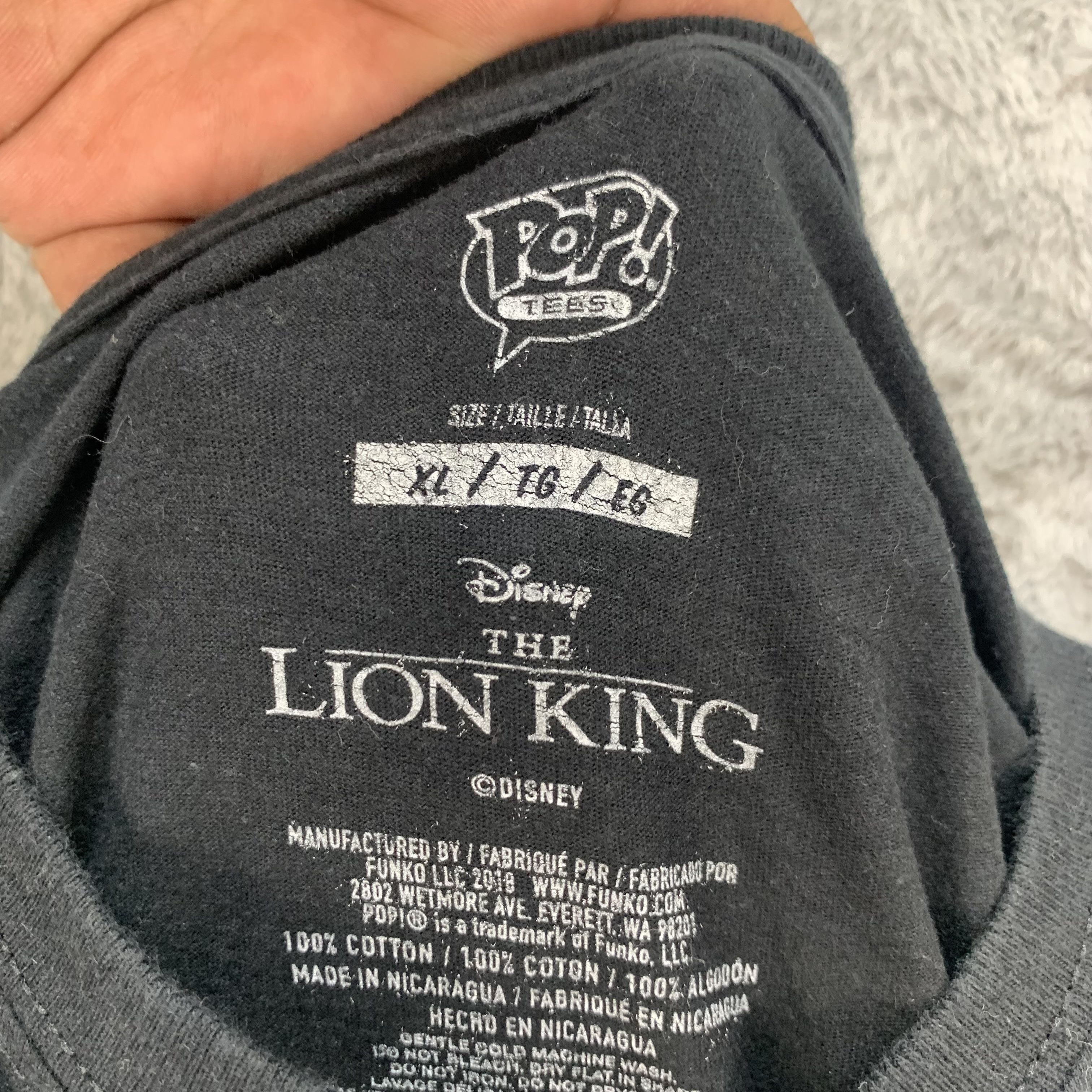 Vintage The Lion King Mufasa Graphic Printed T Shirt #4187-145 Size US XL / EU 56 / 4 - 3 Thumbnail