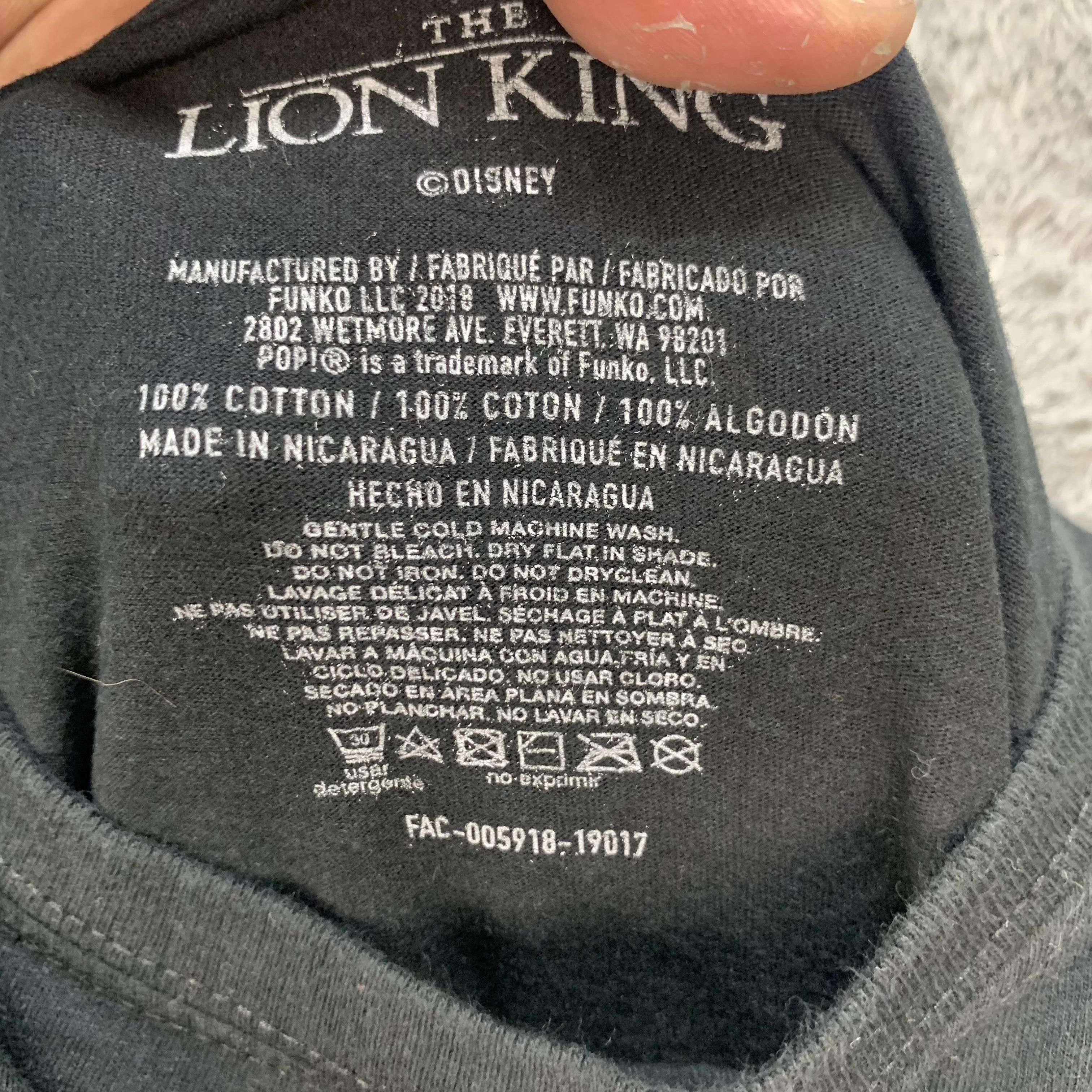 Vintage The Lion King Mufasa Graphic Printed T Shirt #4187-145 Size US XL / EU 56 / 4 - 4 Thumbnail
