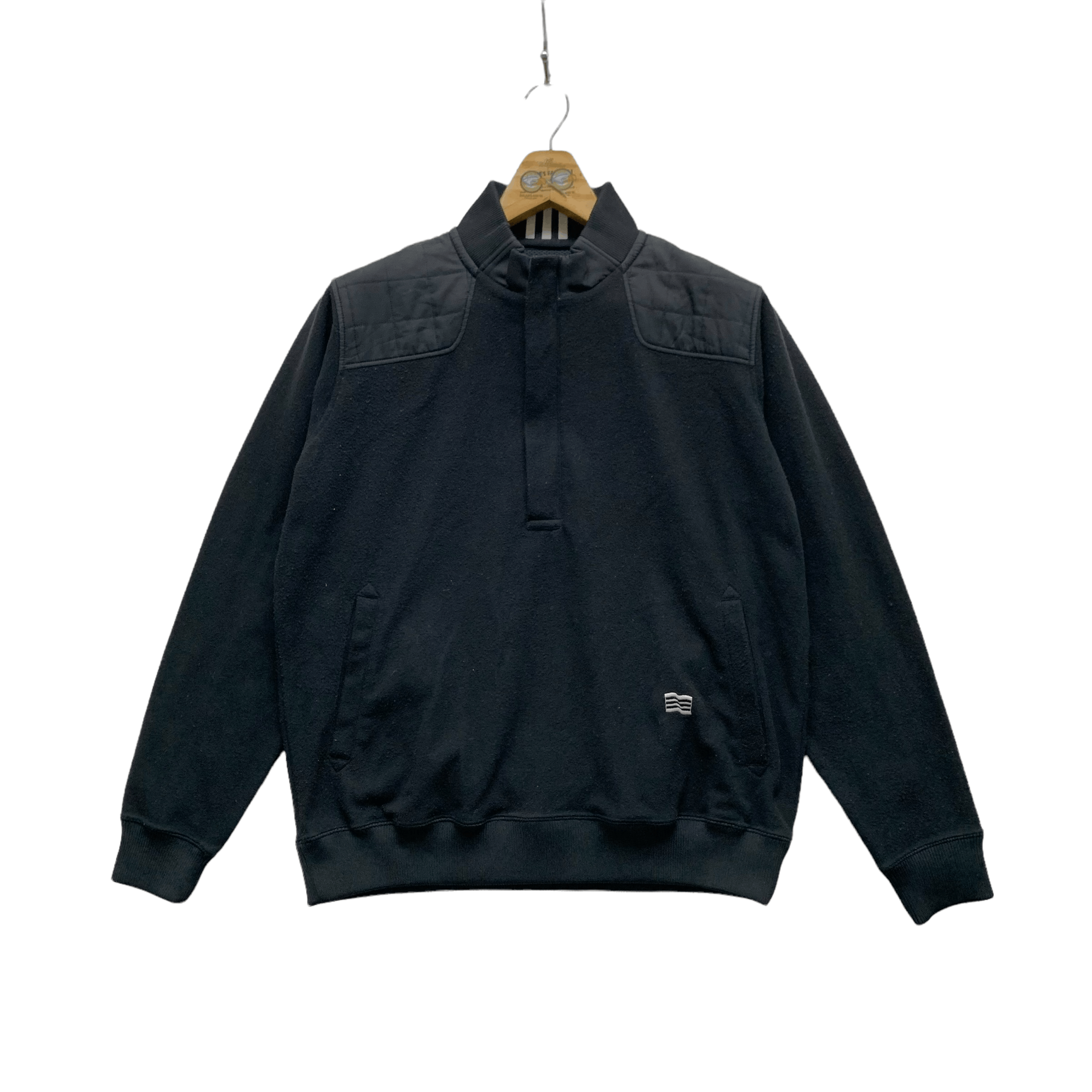 Adidas Adidas Half Zip Nice Design Black Sweatshirts #4134-143 Size US M / EU 48-50 / 2 - 1 Thumbnail