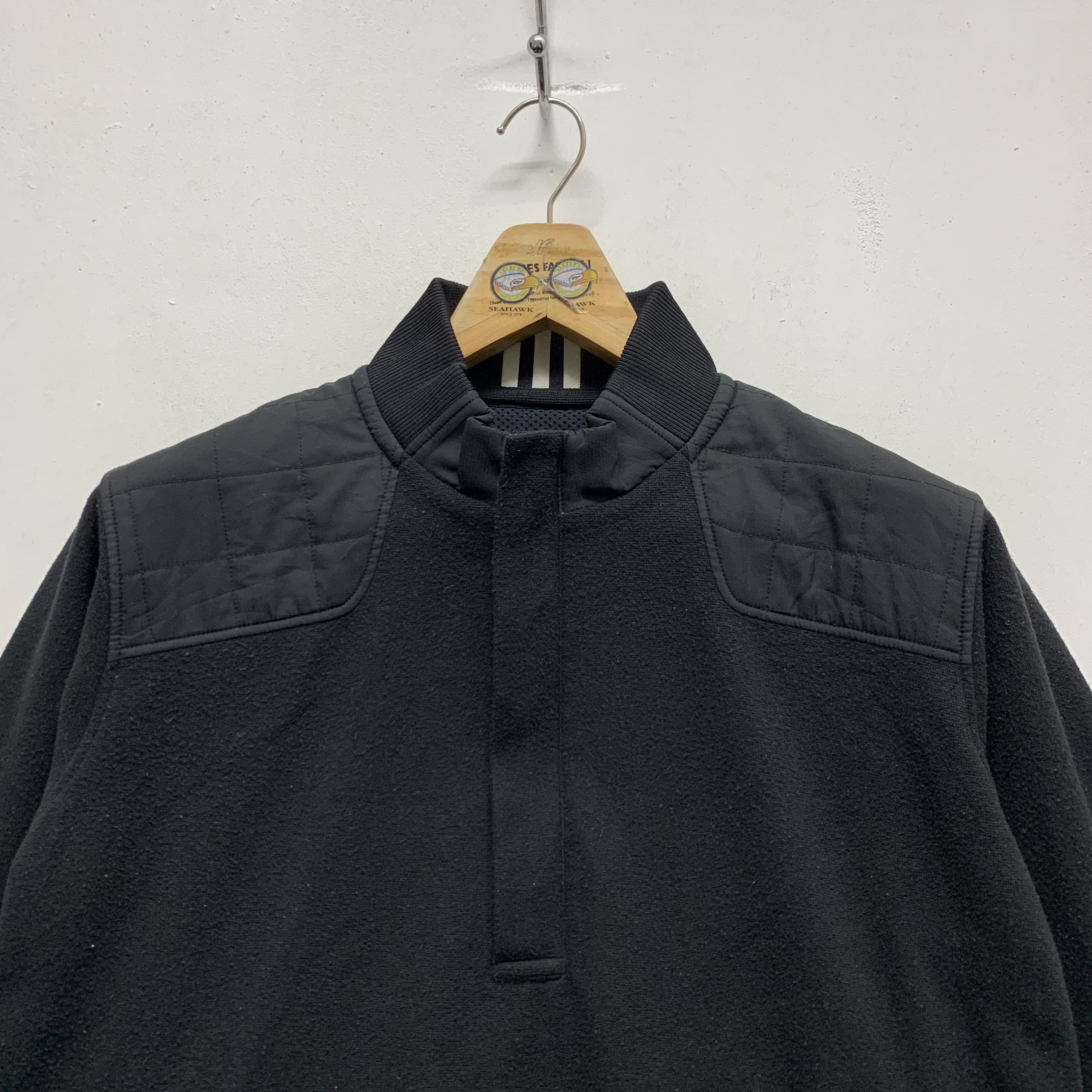 Adidas Adidas Half Zip Nice Design Black Sweatshirts #4134-143 Size US M / EU 48-50 / 2 - 2 Thumbnail