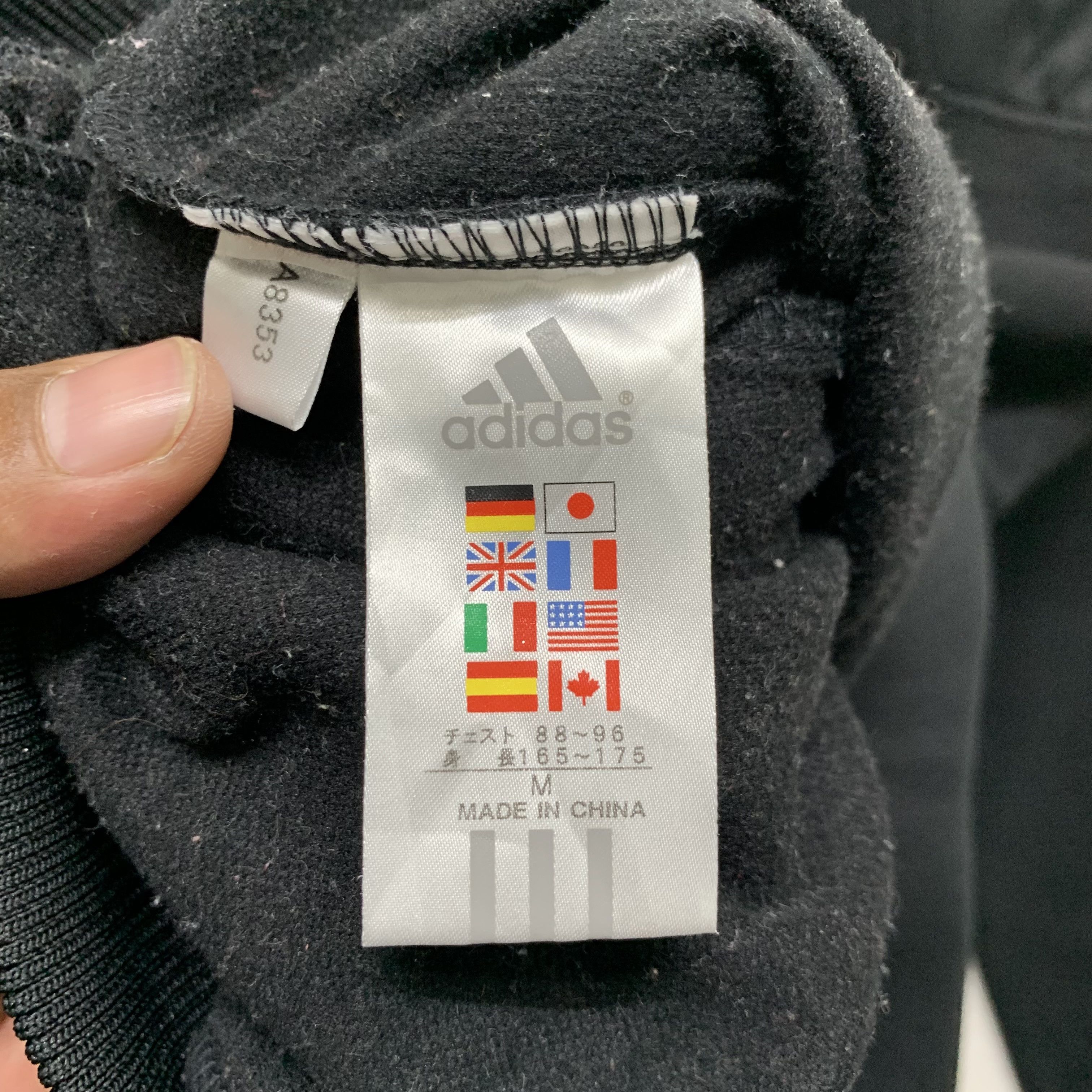 Adidas Adidas Half Zip Nice Design Black Sweatshirts #4134-143 Size US M / EU 48-50 / 2 - 7 Thumbnail