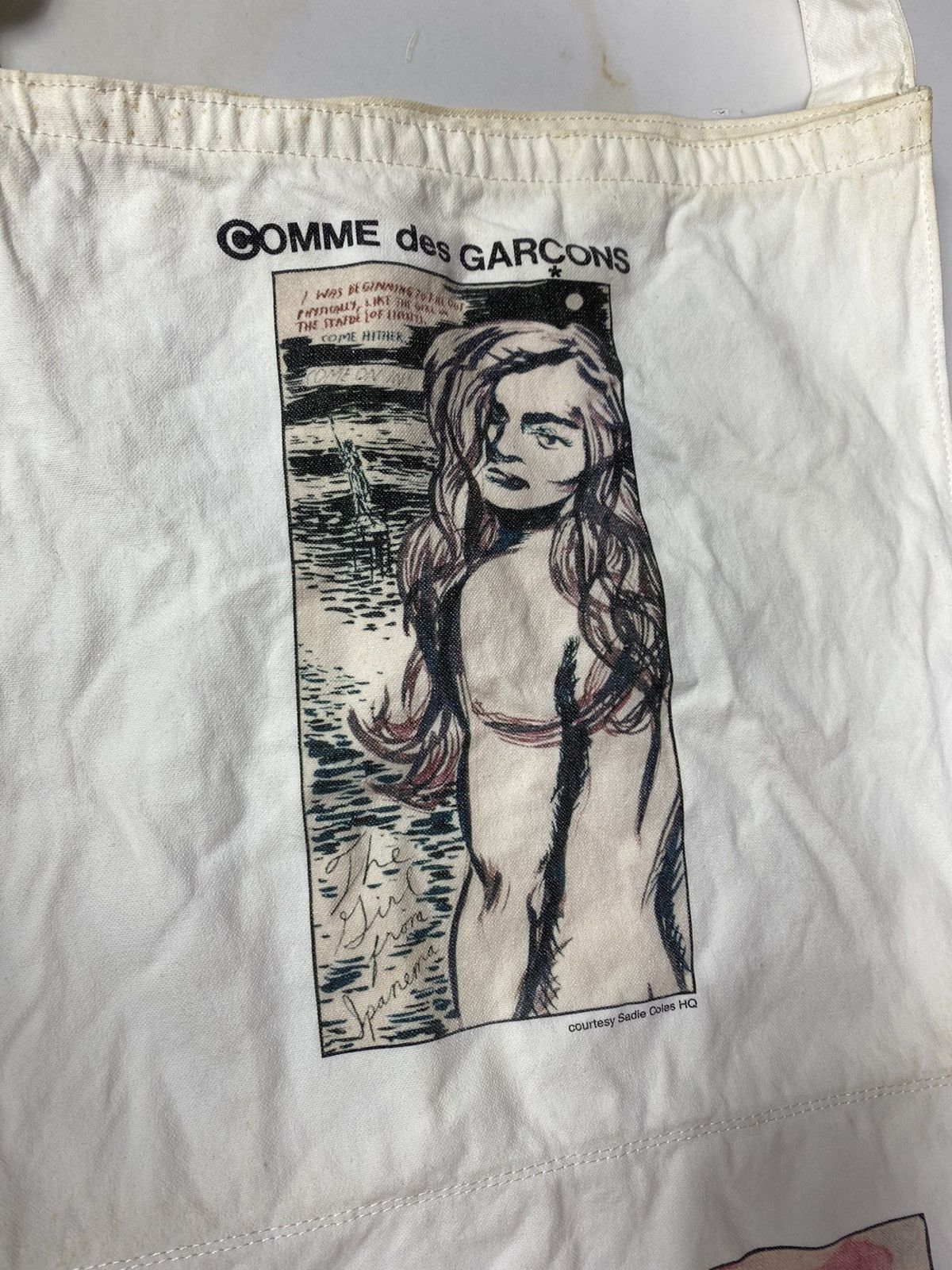 Comme des Garcons Comme des Garcons x Raymond Pettibon Canvas Tote Bag Size ONE SIZE - 7 Thumbnail