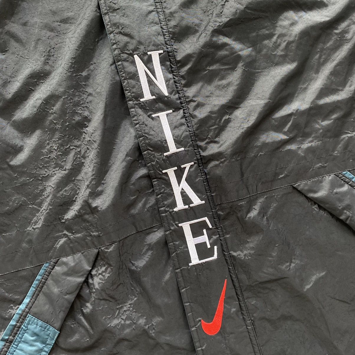 Nike × Vintage Rare Vintage Nike Spell Out Windbreaker Jacket Size US XXL / EU 58 / 5 - 3 Thumbnail