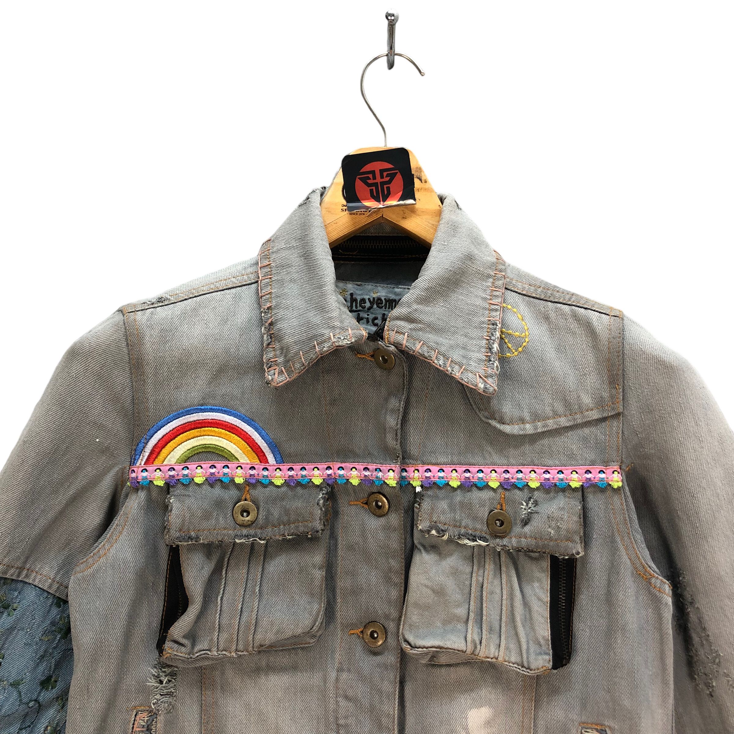 Japanese Brand TRASHED🔥 CHEYENNE RICH BORO DENIM JACKET #7236-120 Size S / US 4 / IT 40 - 2 Thumbnail
