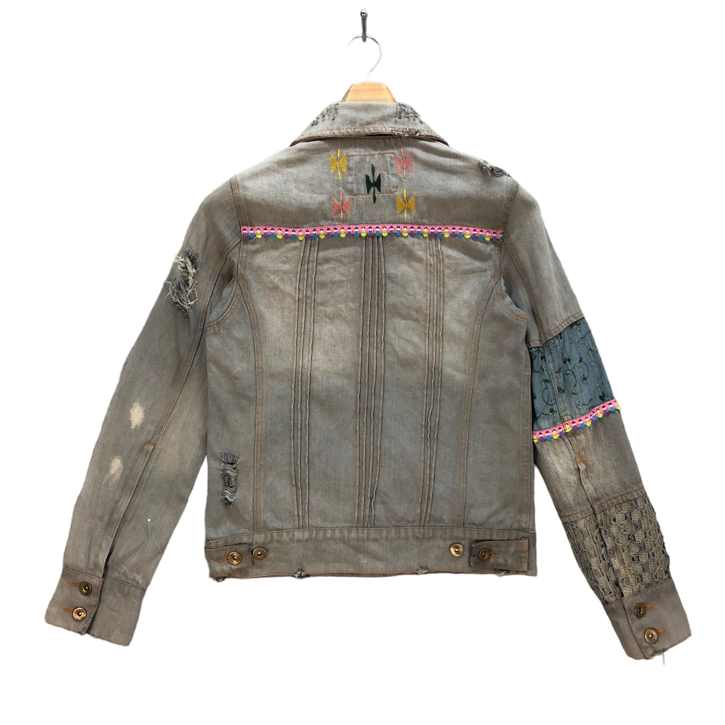 Japanese Brand TRASHED🔥 CHEYENNE RICH BORO DENIM JACKET #7236-120 Size S / US 4 / IT 40 - 17 Thumbnail