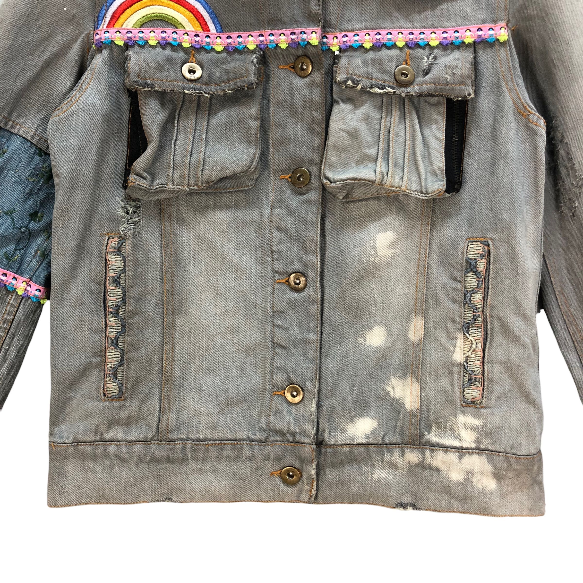 Japanese Brand TRASHED🔥 CHEYENNE RICH BORO DENIM JACKET #7236-120 Size S / US 4 / IT 40 - 5 Thumbnail