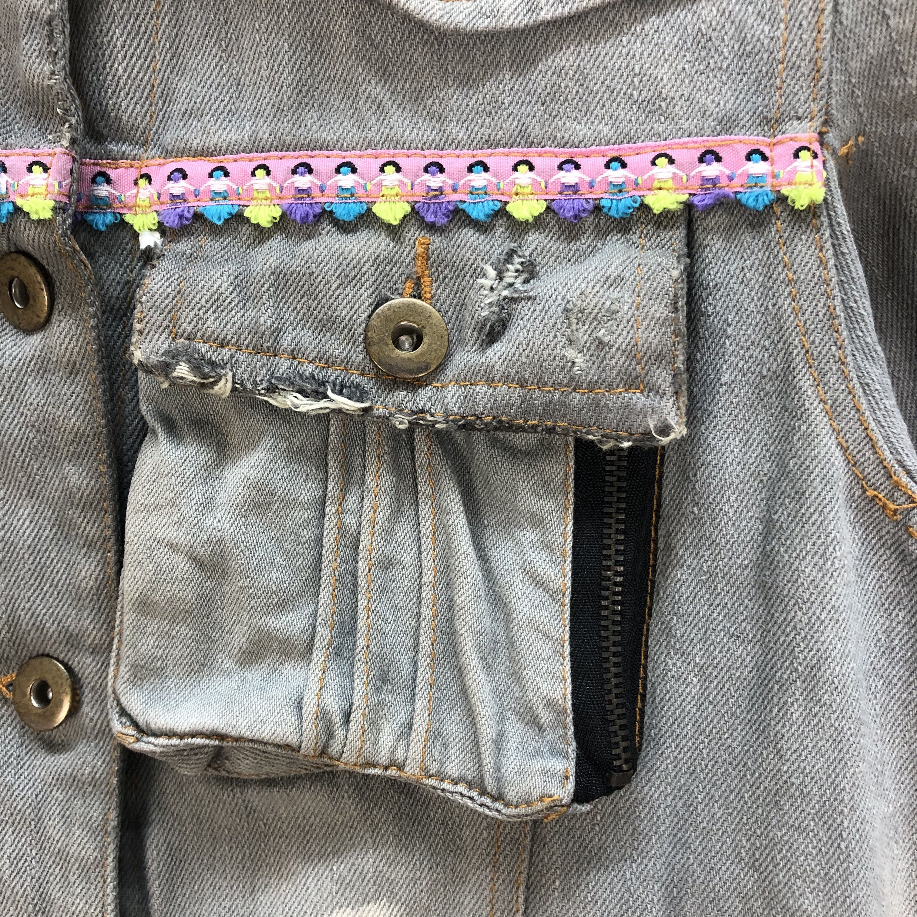 Japanese Brand TRASHED🔥 CHEYENNE RICH BORO DENIM JACKET #7236-120 Size S / US 4 / IT 40 - 4 Thumbnail