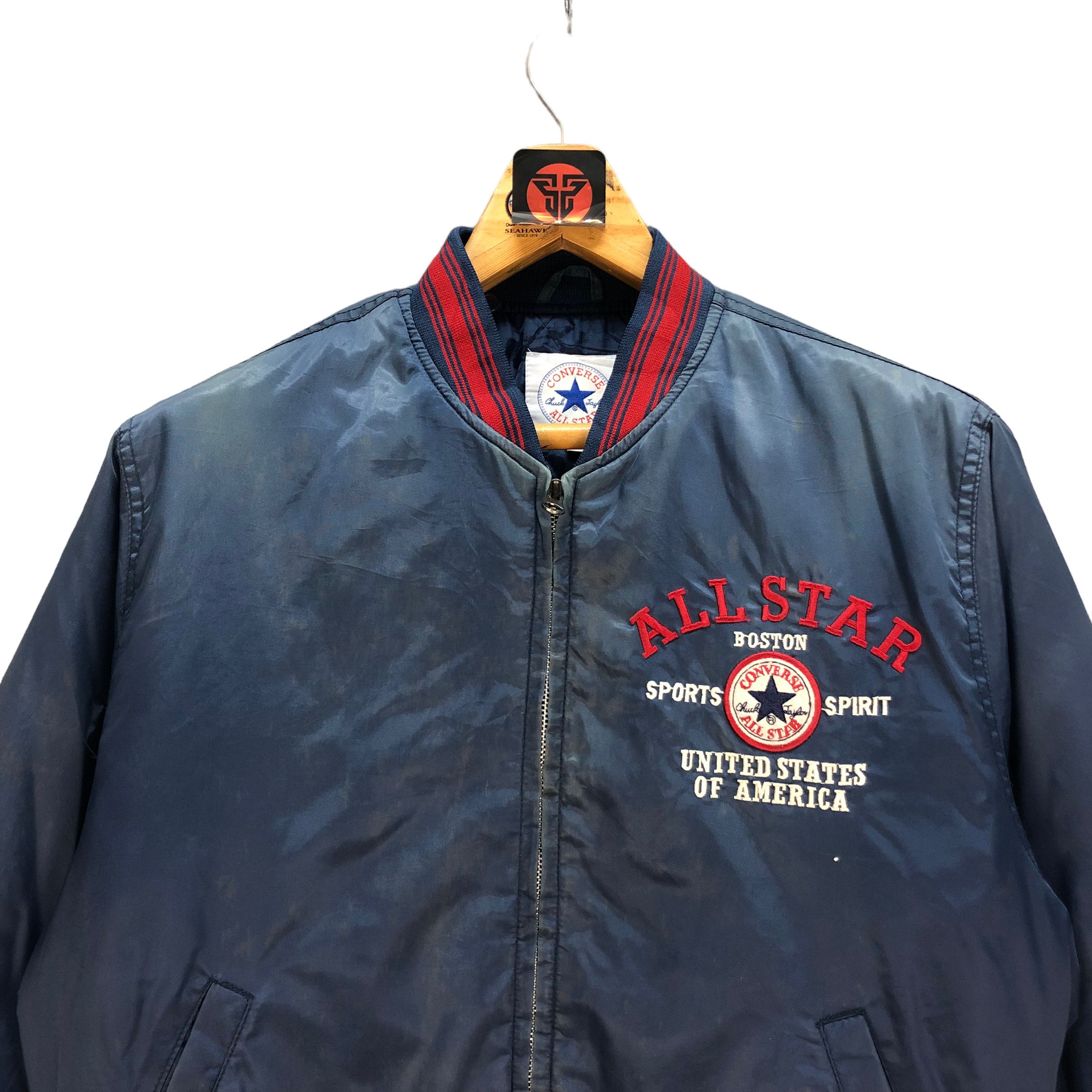Converse TRASHED🔥 VINTAGE CONVERSE BOMBER JACKET #7237-120 Size US S / EU 44-46 / 1 - 2 Thumbnail