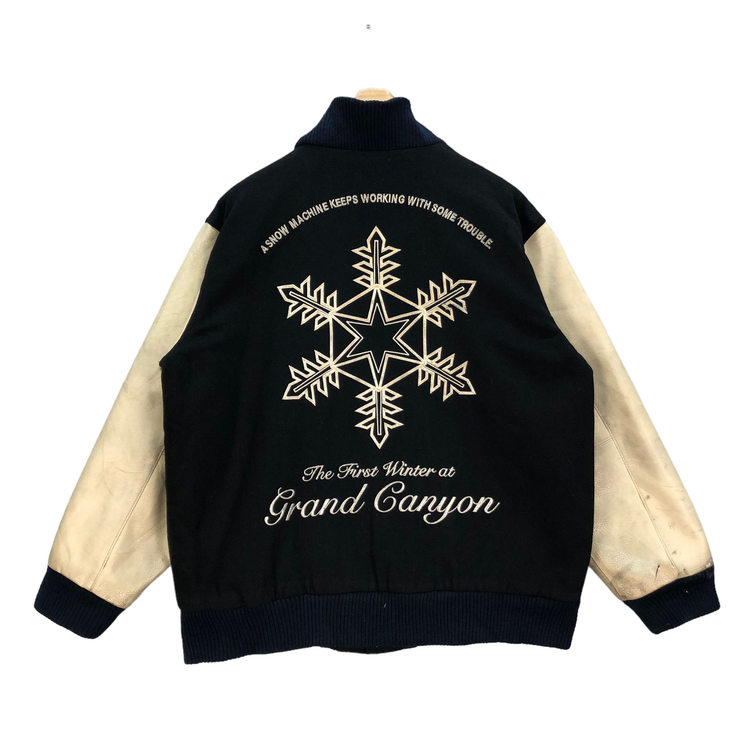 Japanese Brand TRASHED🔥 GDC 2000 WOOL LEATHER VARSITY JACKET #7252-121 Size US M / EU 48-50 / 2 - 1 Thumbnail