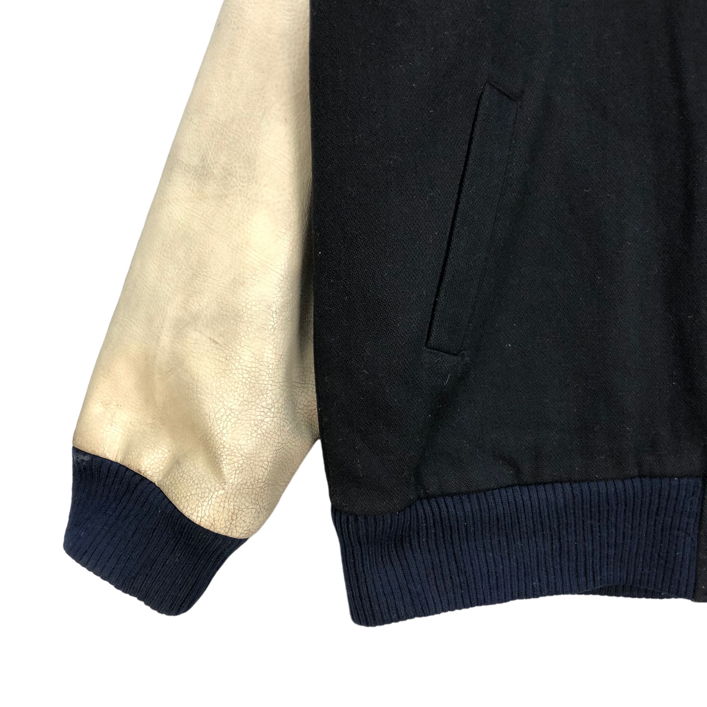 Japanese Brand TRASHED🔥 GDC 2000 WOOL LEATHER VARSITY JACKET #7252-121 Size US M / EU 48-50 / 2 - 9 Thumbnail